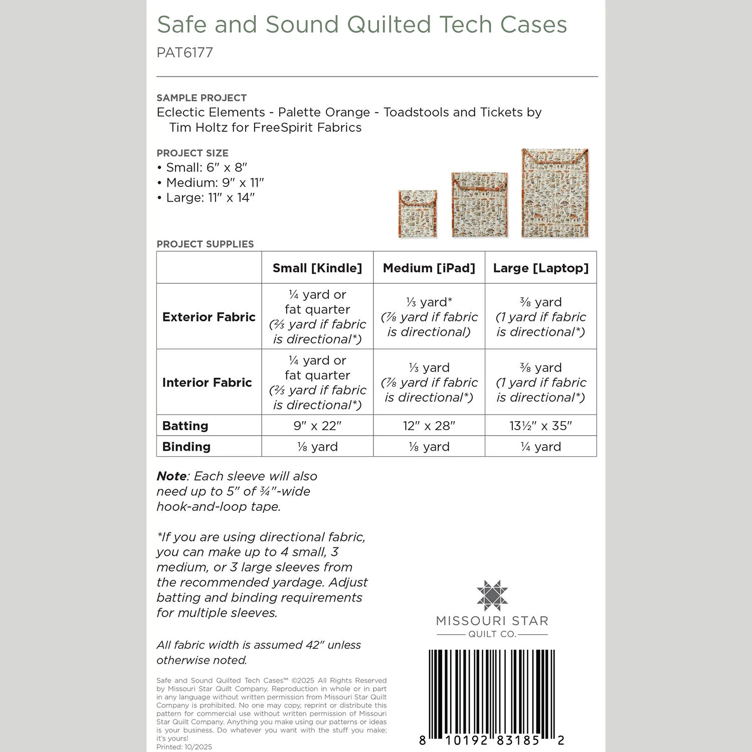 Safe and Sound Quilted Tech Cases Pattern by Missouri Star - Image 2