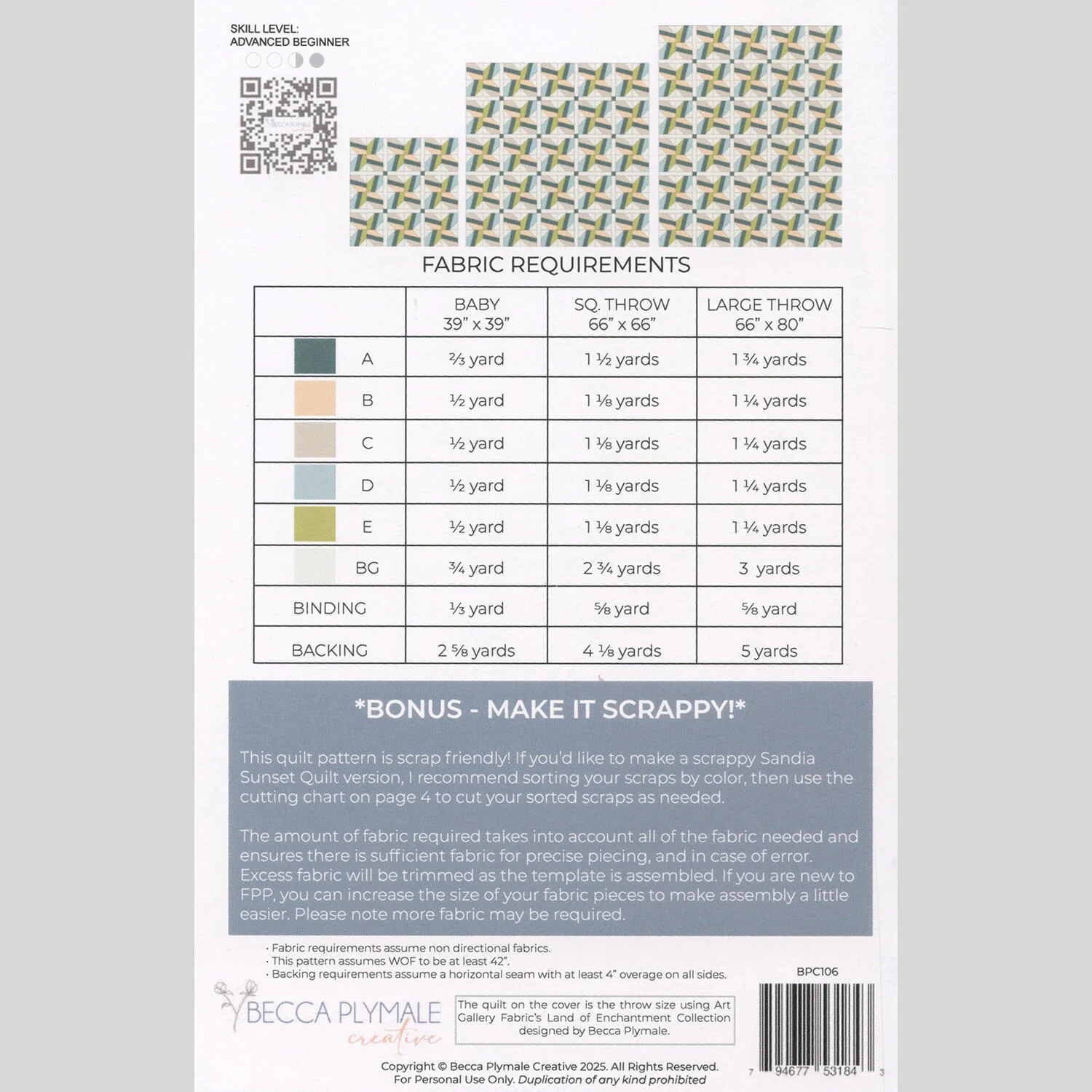 Sandia Sunset Quilt Pattern - Image 2