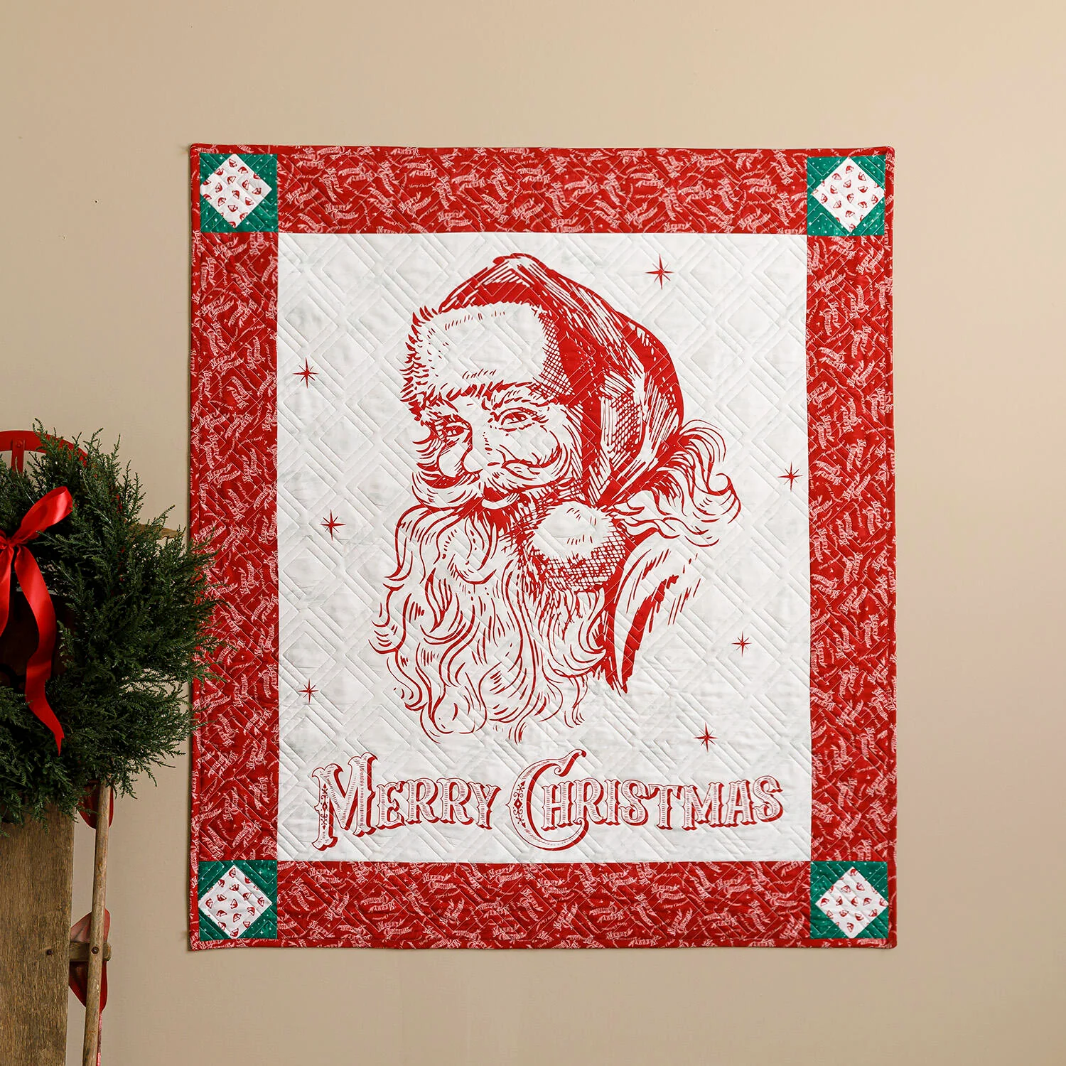 Santa Toile Quilt Kit - Image 5
