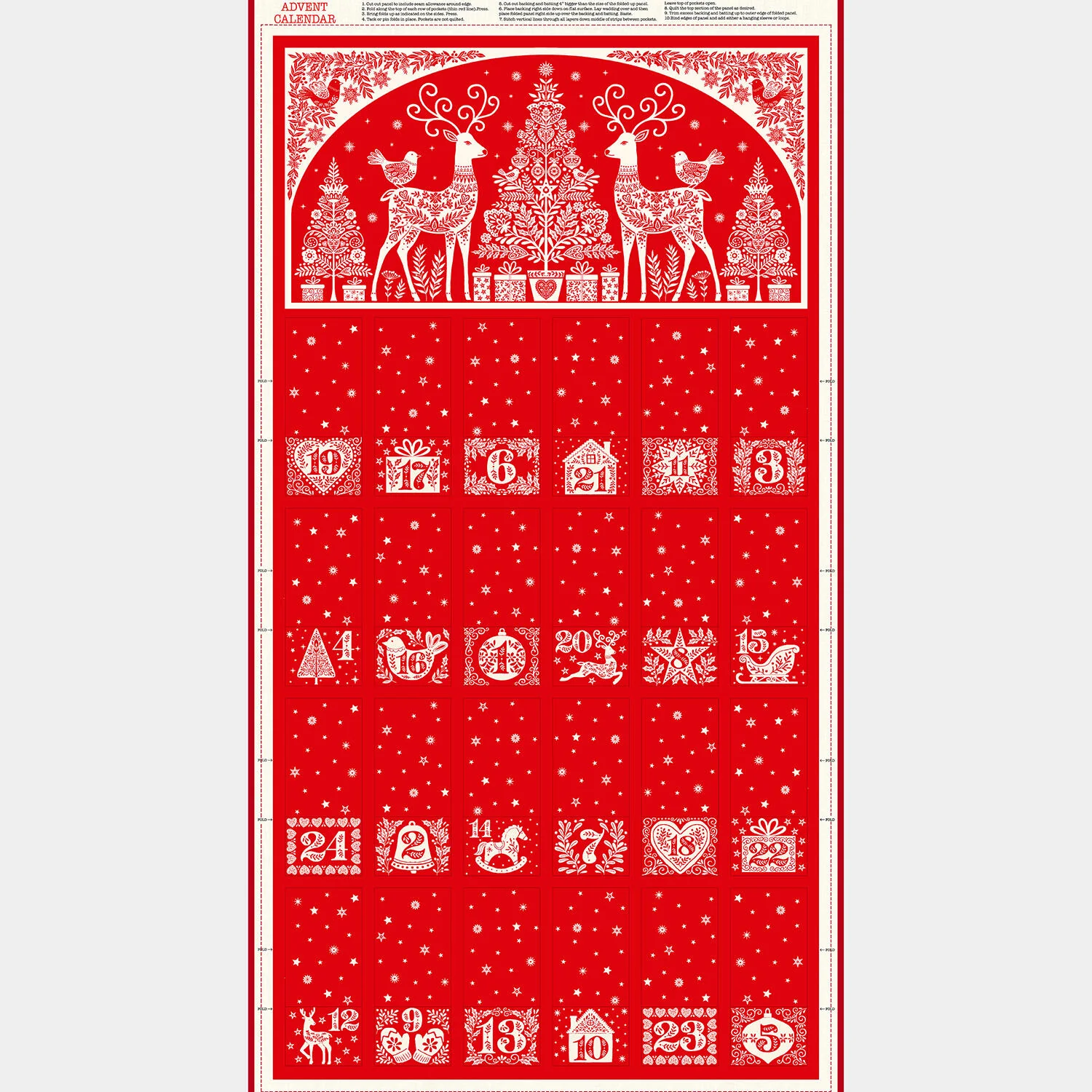 Scandi - Advent Calendar Red Panel