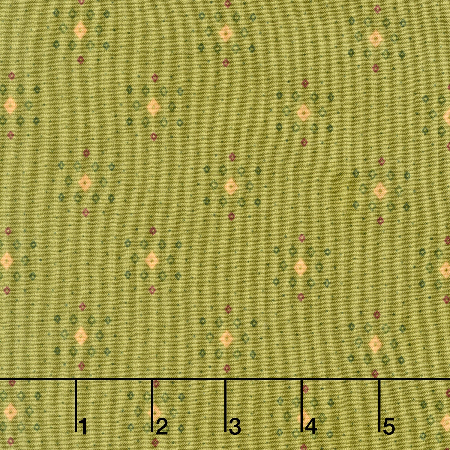 Scrap Basket Favorites - Geo Clusters Green Yardage