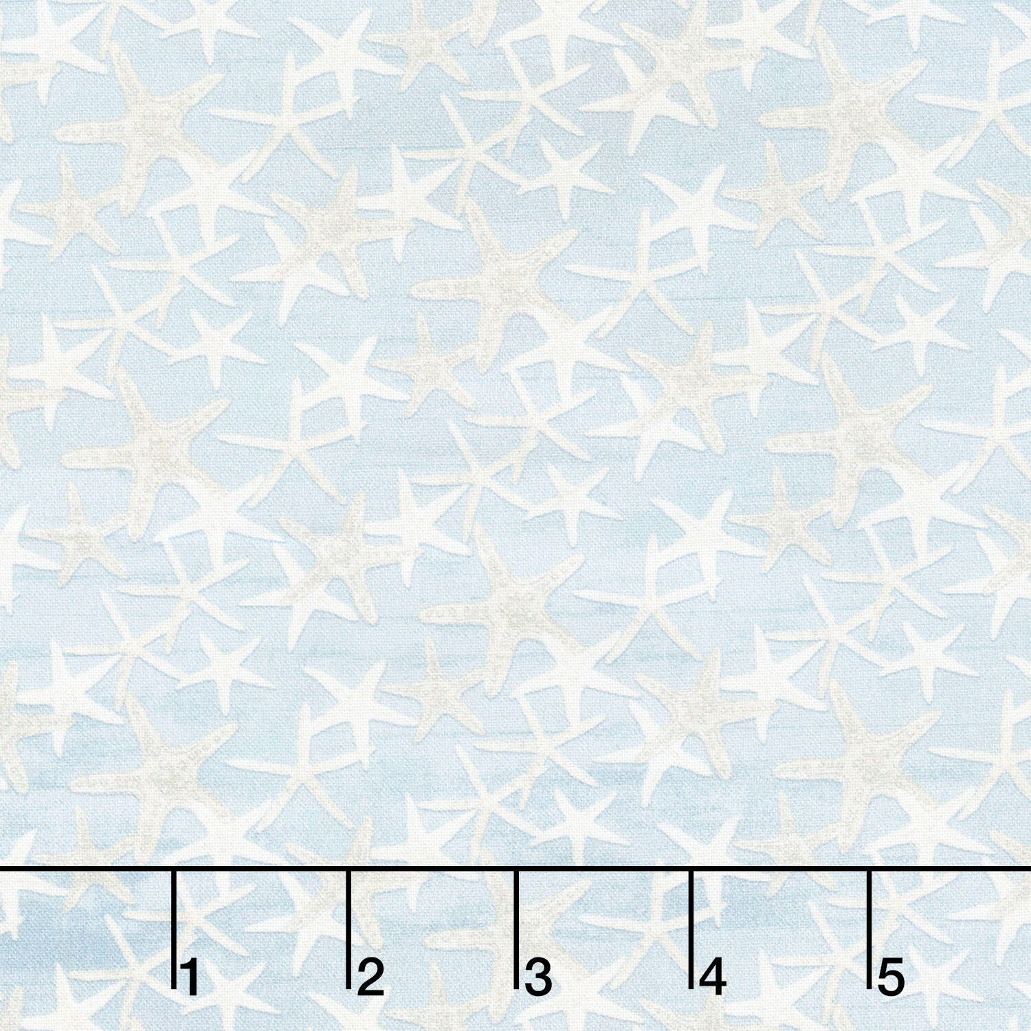 Sea Whispers Star Fish Allover - Light Blue Yardage