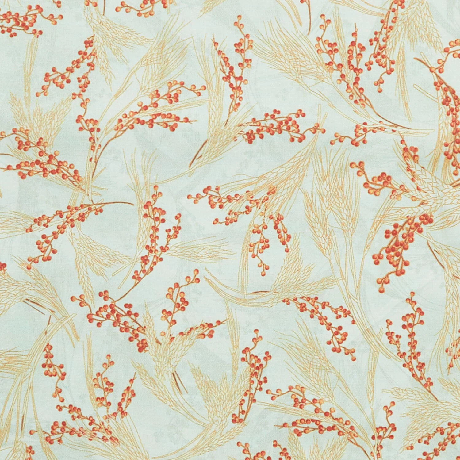 September Fields Favorites - Mint Wheat and Berries 2 Yard Cut - Image 2
