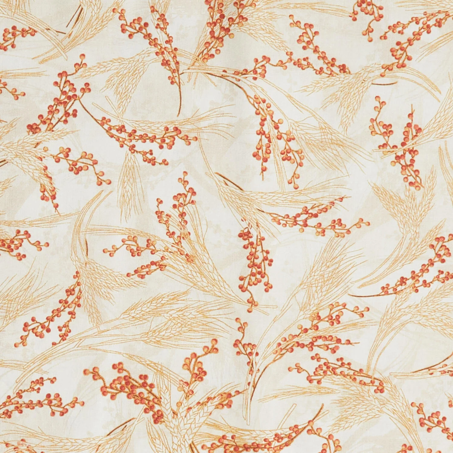 September Fields Favorites - Neutral Wheat and Berries 2 Yard Cut - Image 2