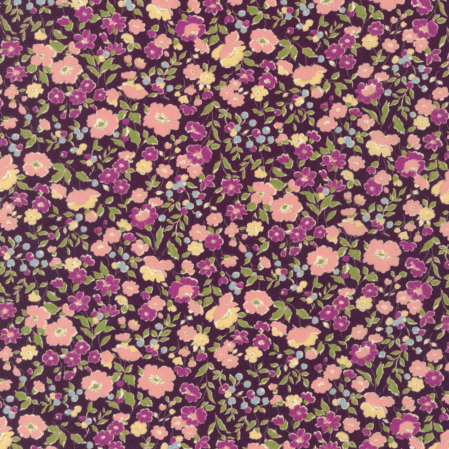 Sevenberry: Petite Garden - Purple Yardage