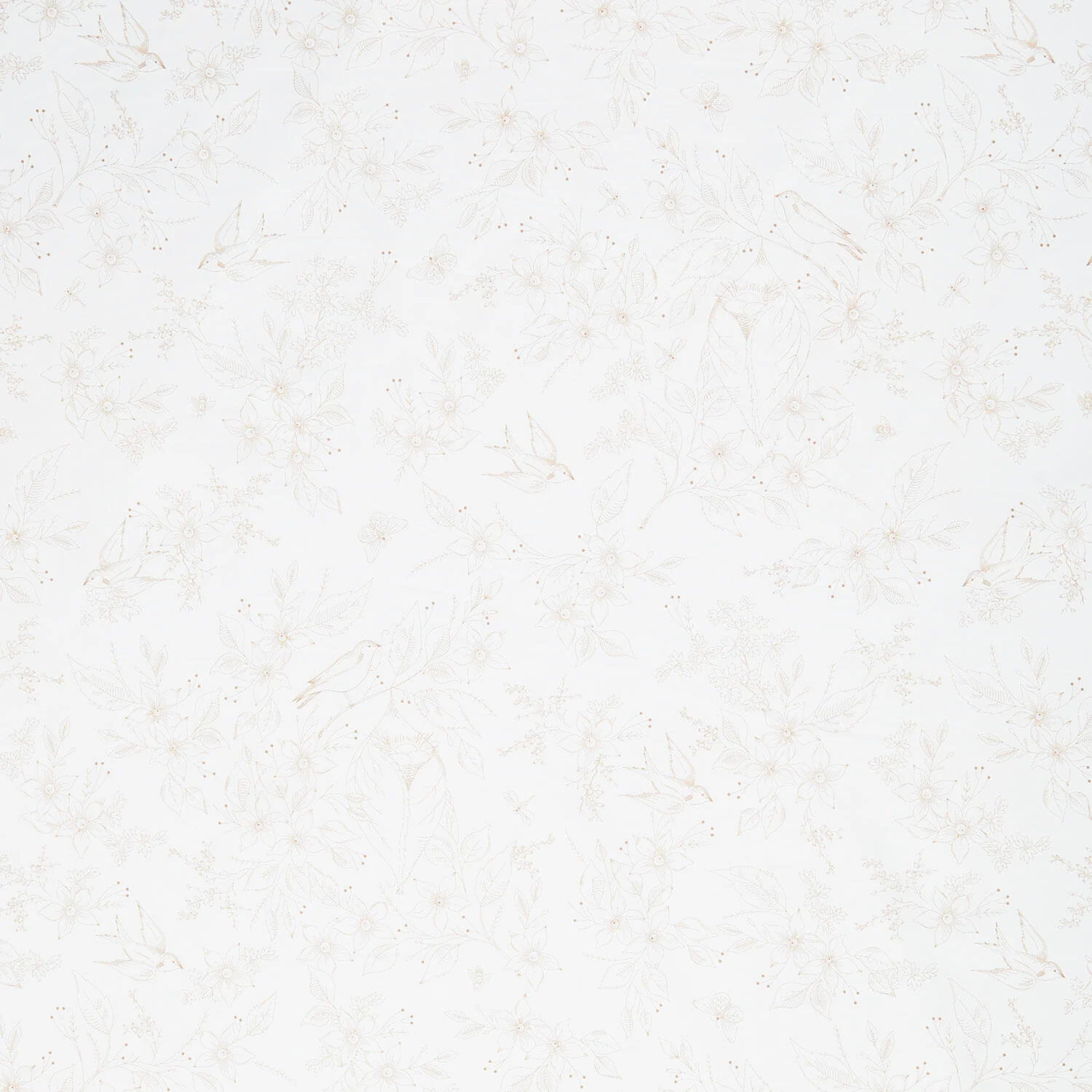 Sewing Bird - Floral Frost 108" Wide Backing
