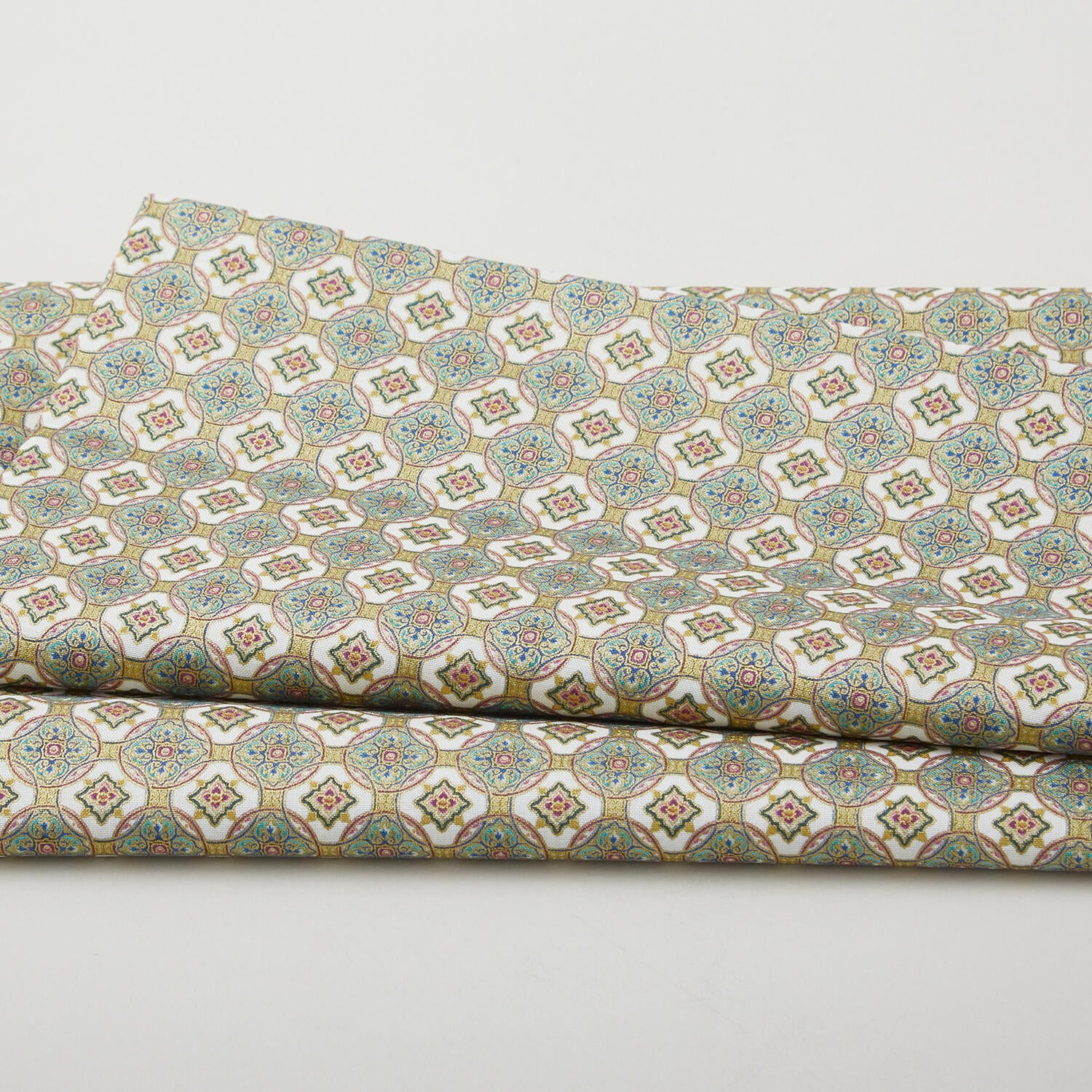 Shangri-La - Tile Medallion Cream/Multi 2 Yard Cut