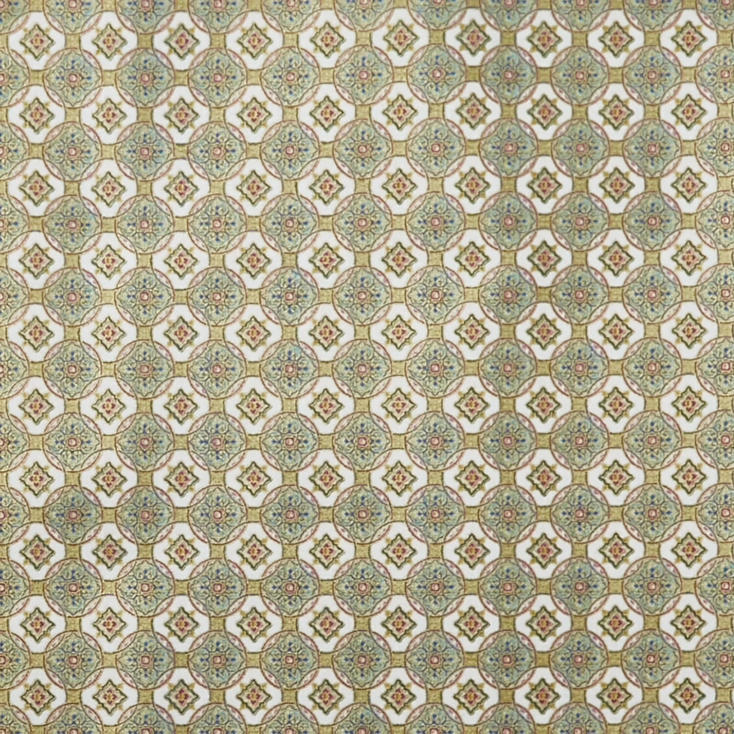 Shangri-La - Tile Medallion Cream/Multi 2 Yard Cut - Image 2