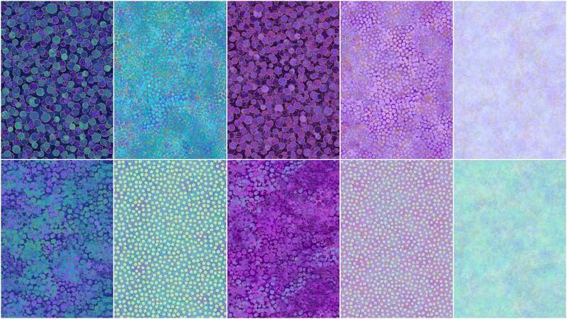 Shimmer - Pansy & Deep Sea Metallic Tiles - Image 3