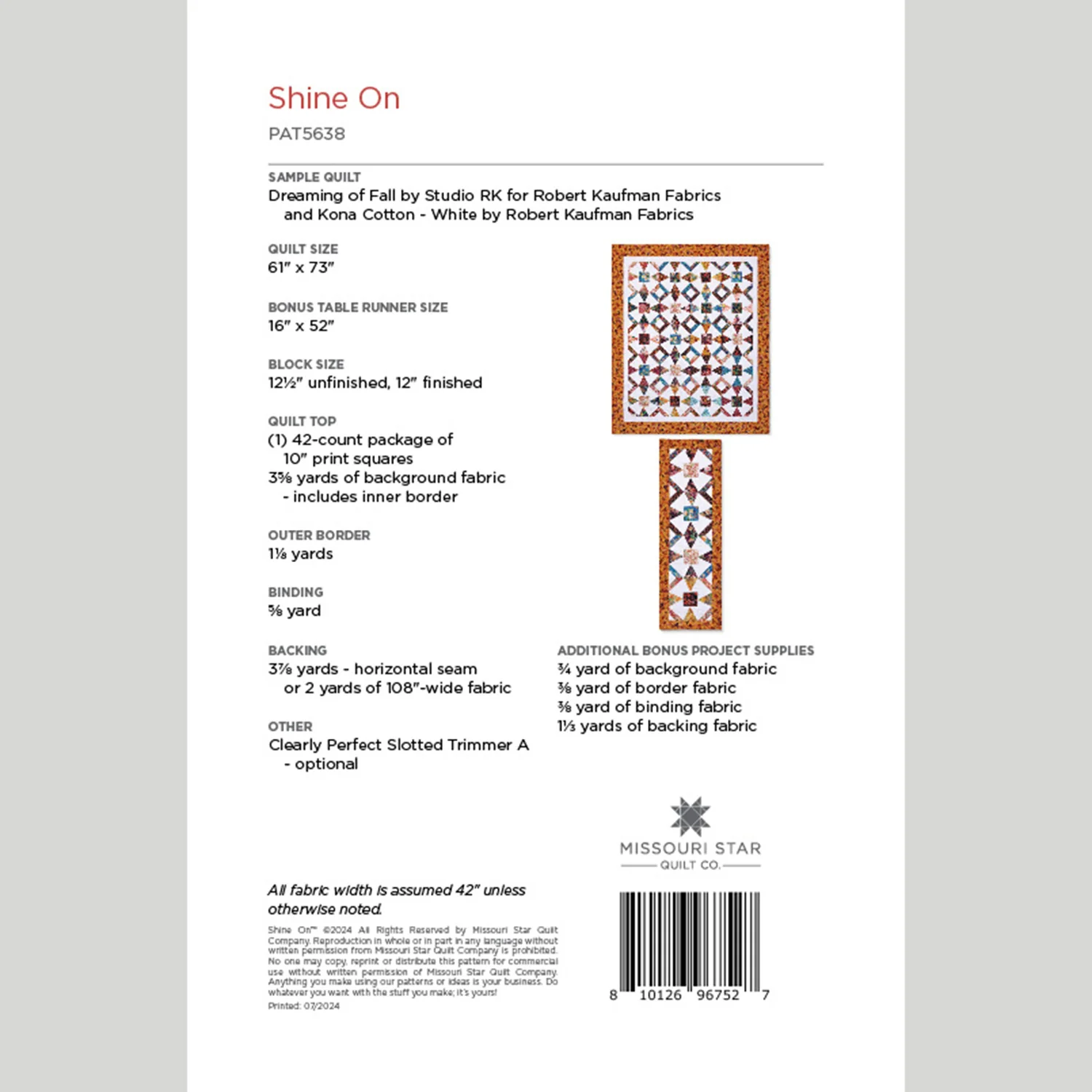 Shine On Quilt Pattern by Missouri Star - Image 2