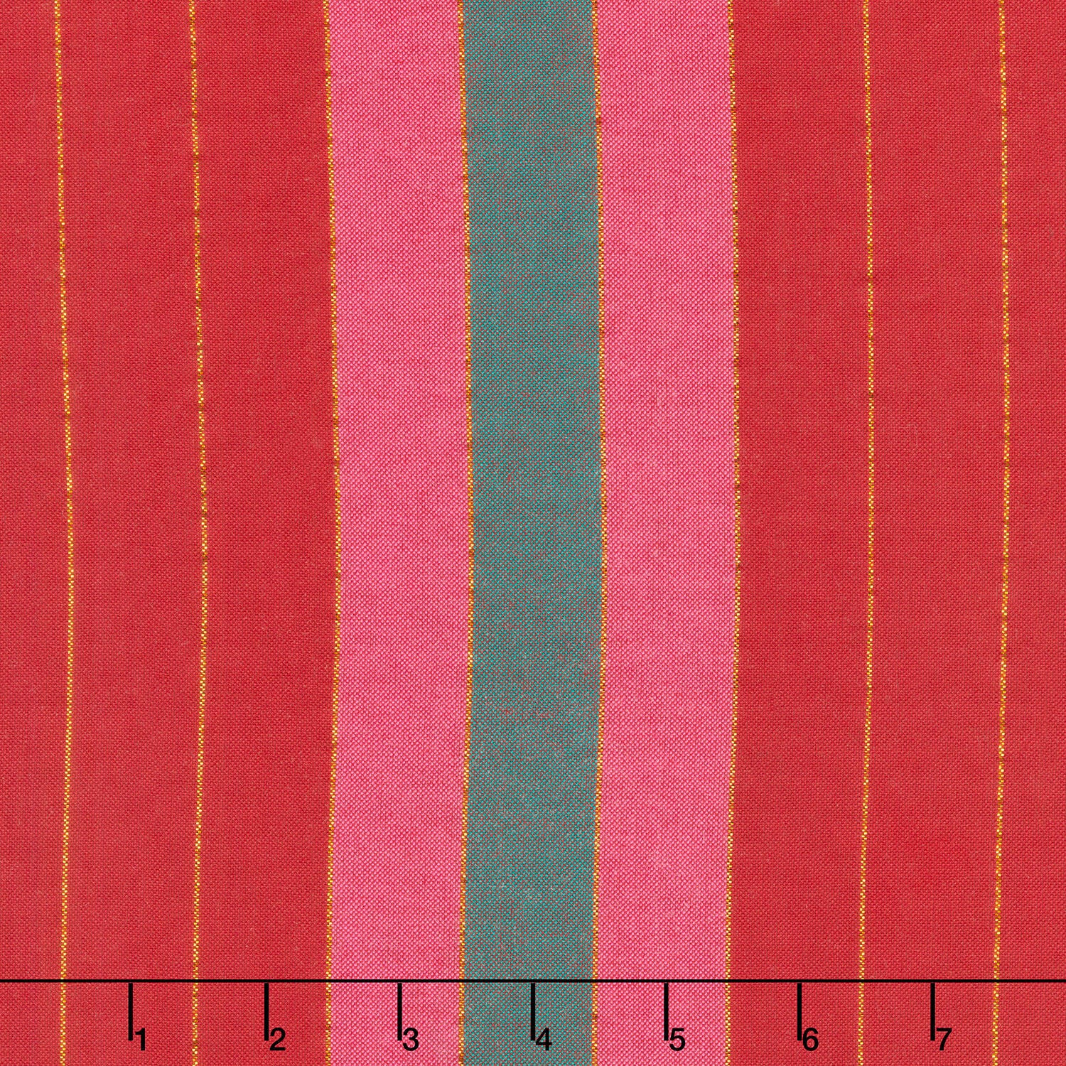 Silver Lining - Ribbons Cherry Metallic Yardage