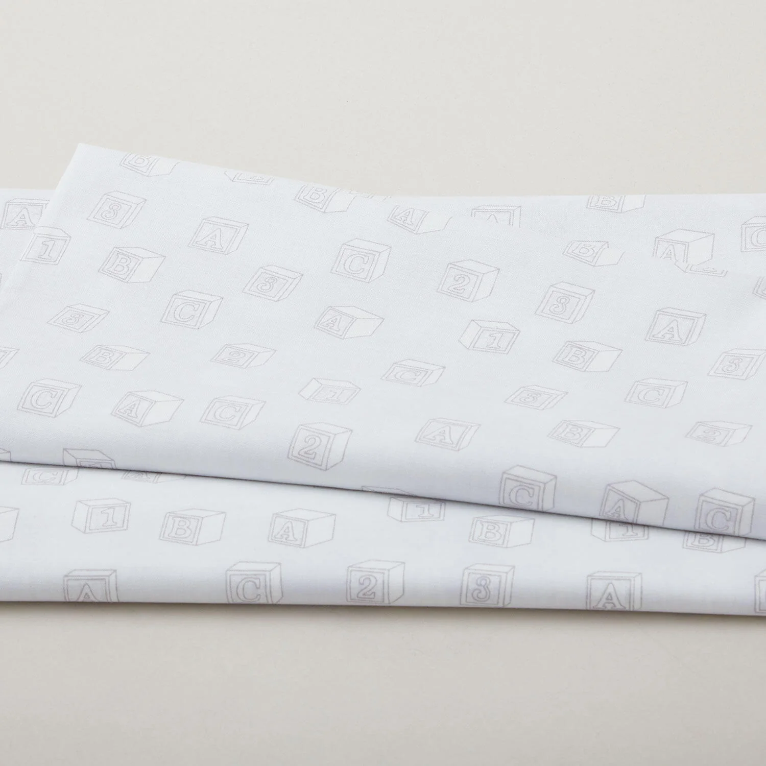 Simply Blessed - Baby Blocks Light Grey 2 Yard Cut