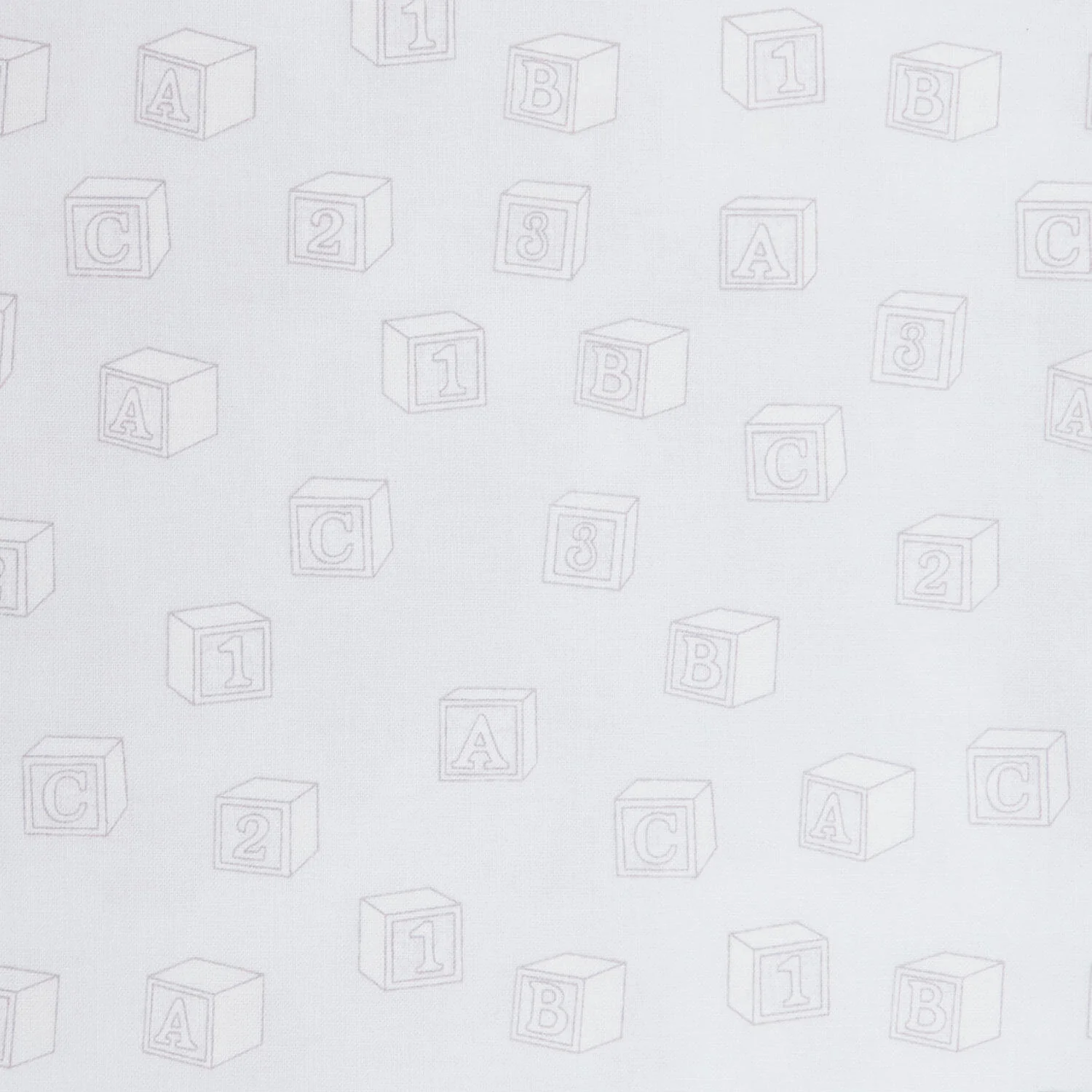 Simply Blessed - Baby Blocks Light Grey 2 Yard Cut - Image 2