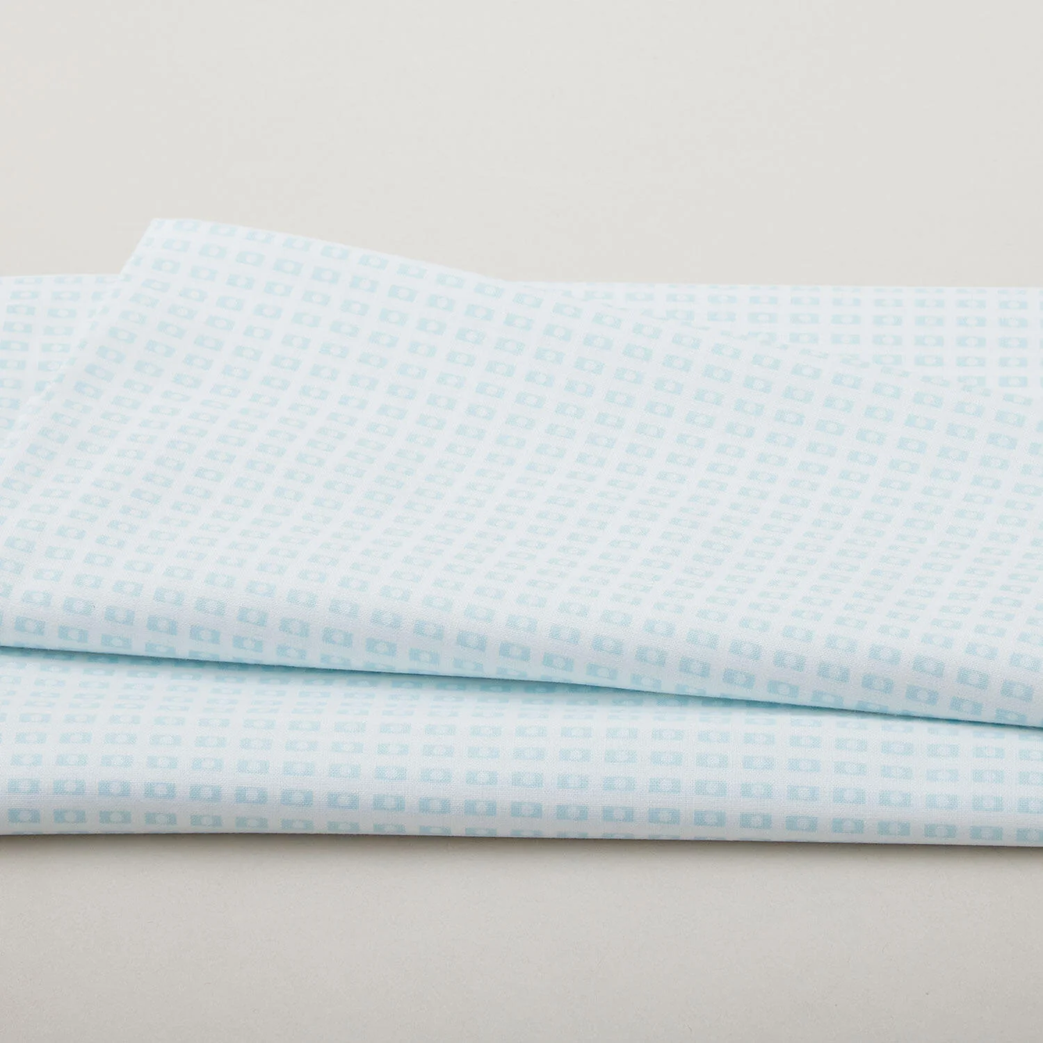 Simply Blessed - Block Print White/Turquoise 2 Yard Cut