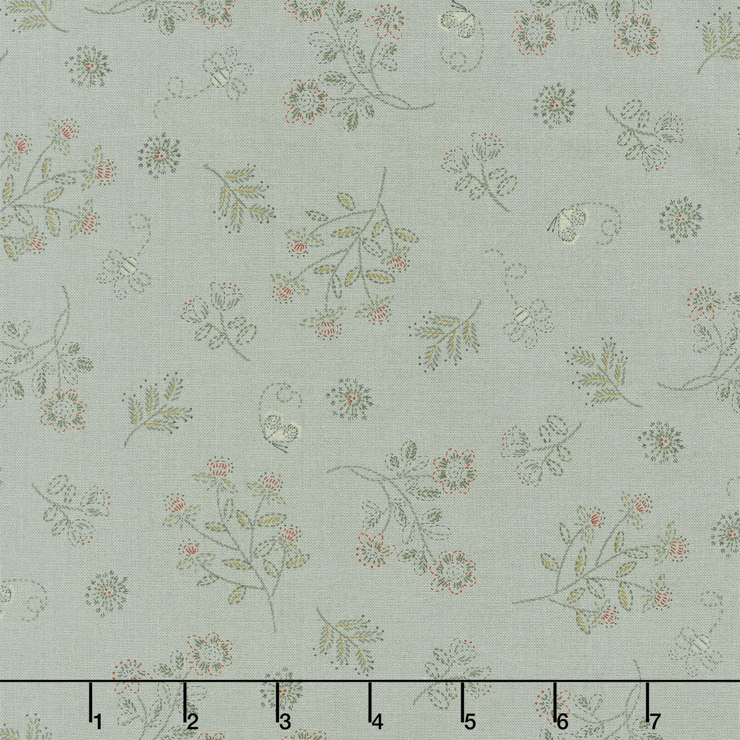 Simply Charming - Clover Blue Yardage