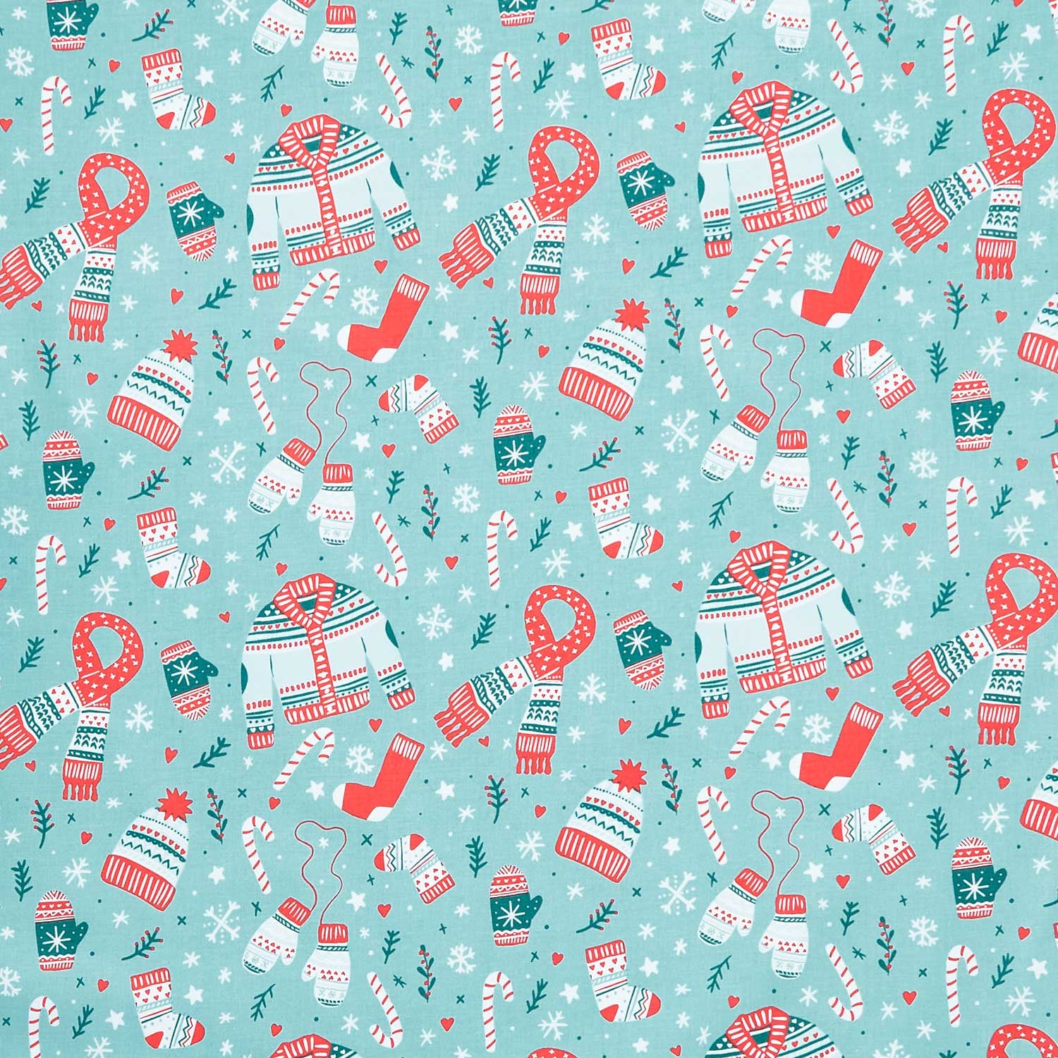 Ski Hill - Ski Clothes Aqua Yardage