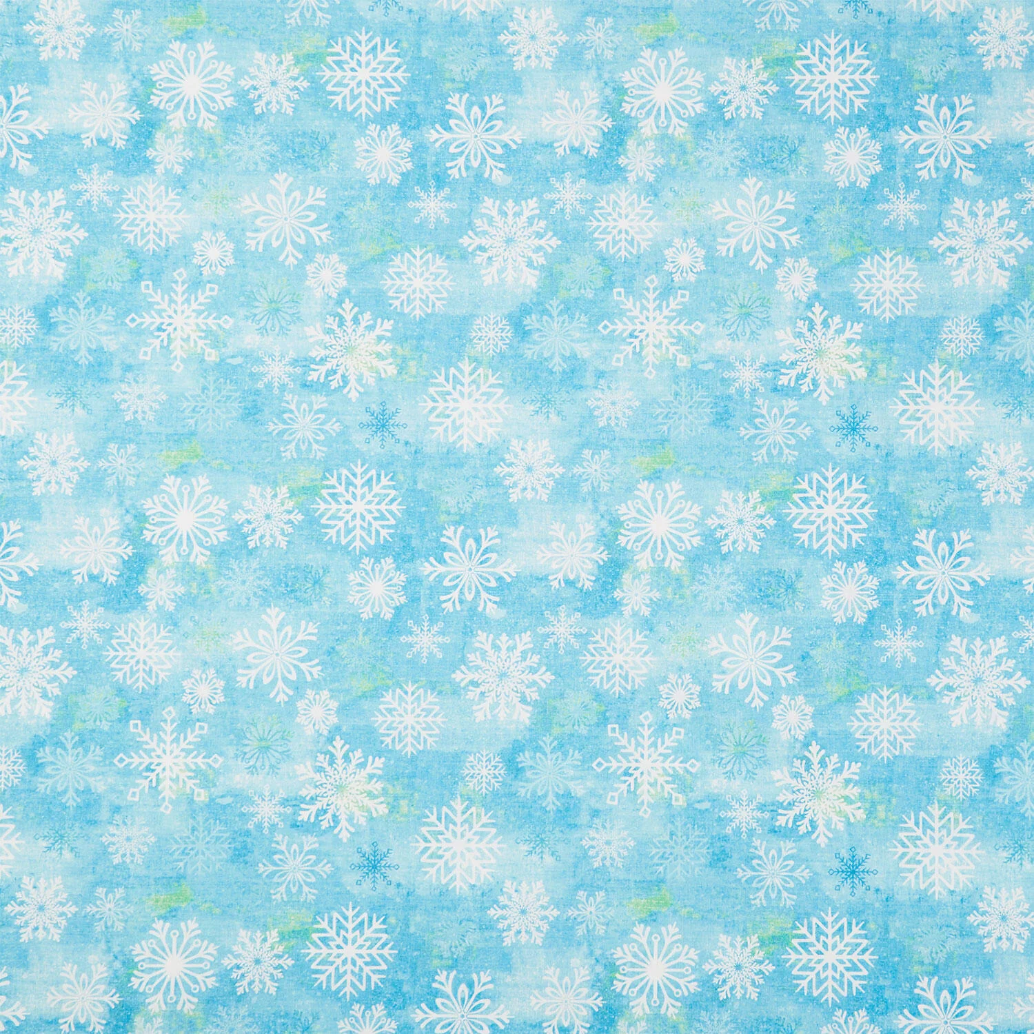 Snowburst 108" - Snowflake Toss Carribean Yardage