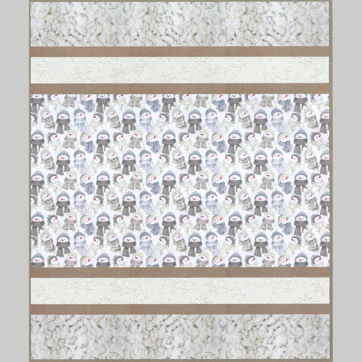 Snowday Sensational Strips Cuddle Quilt Kit