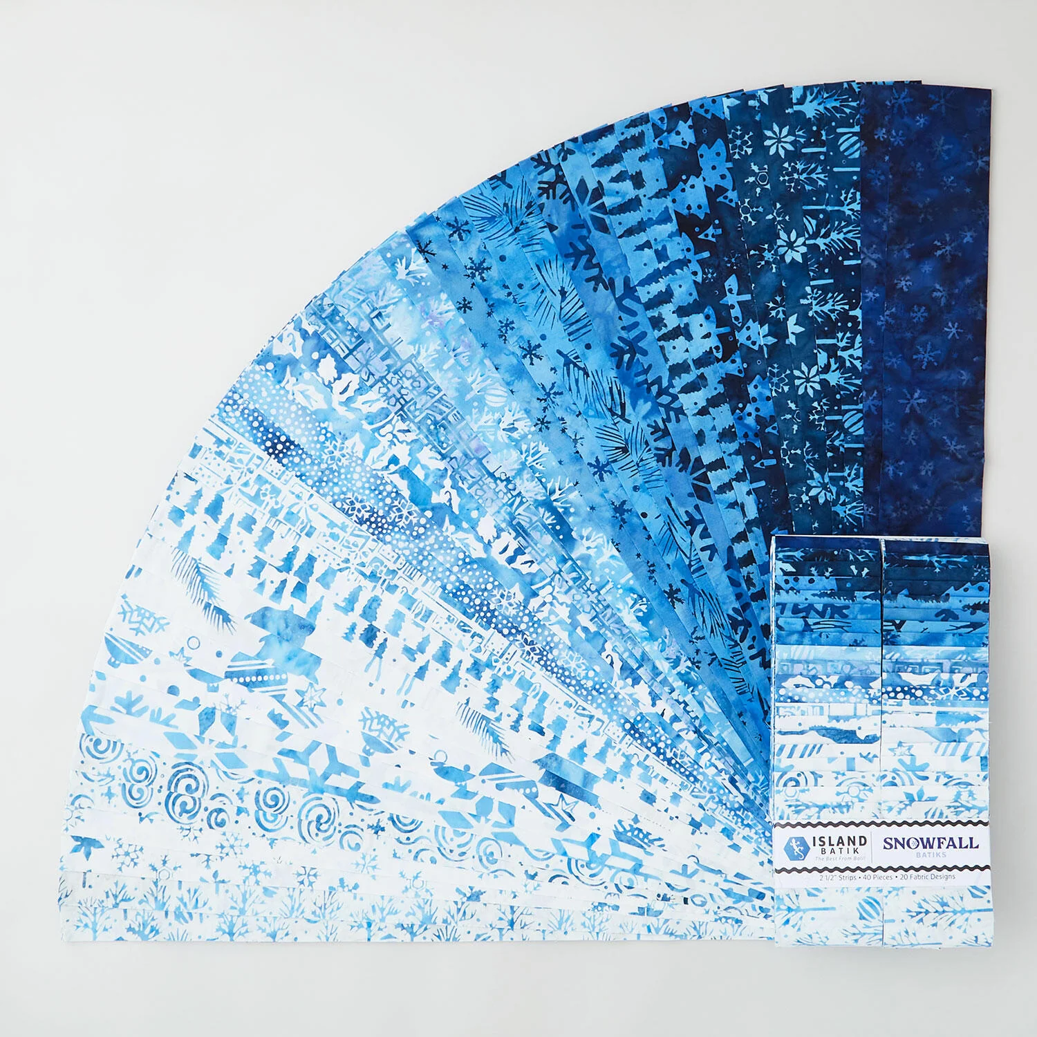 Snowfall Batiks Strips