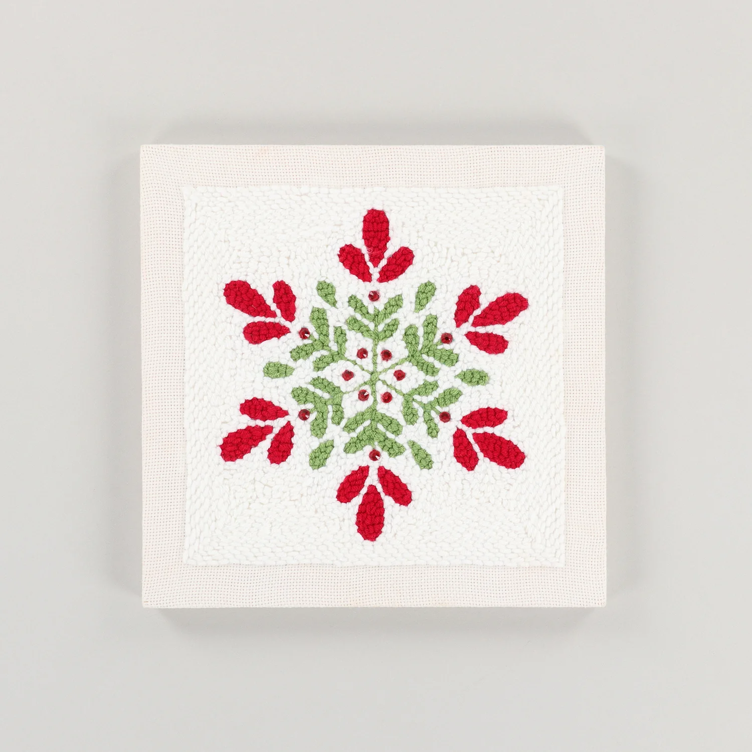 Snowflake Shimmer Punch Needle Embroidery Frame Kit - Image 2