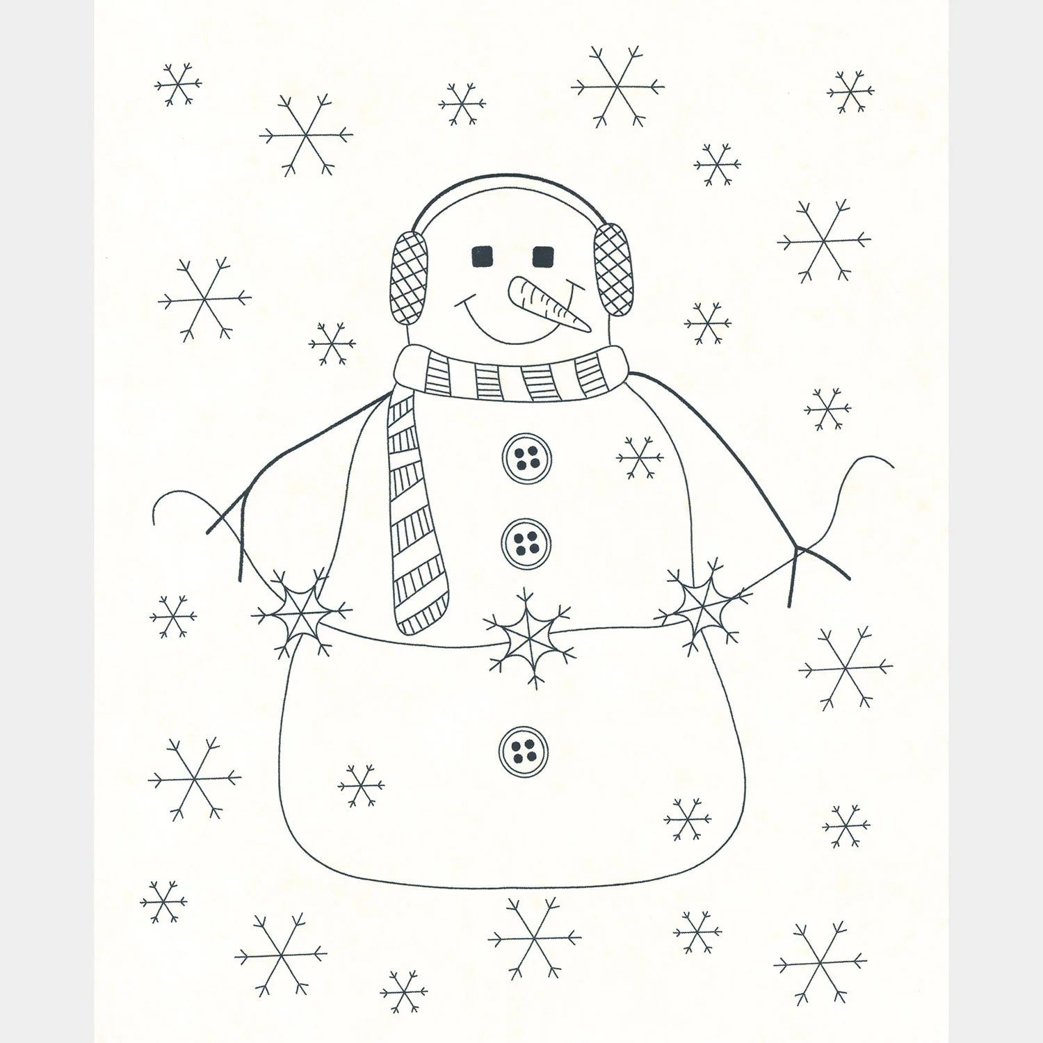 Snowman Gatherings IV - Snowman Stitch Snow Panel