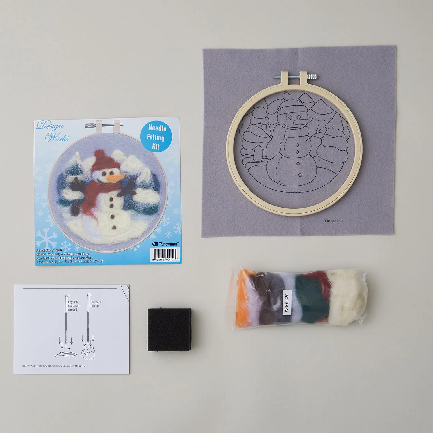 Snowman Needle Felting Kit - Image 2