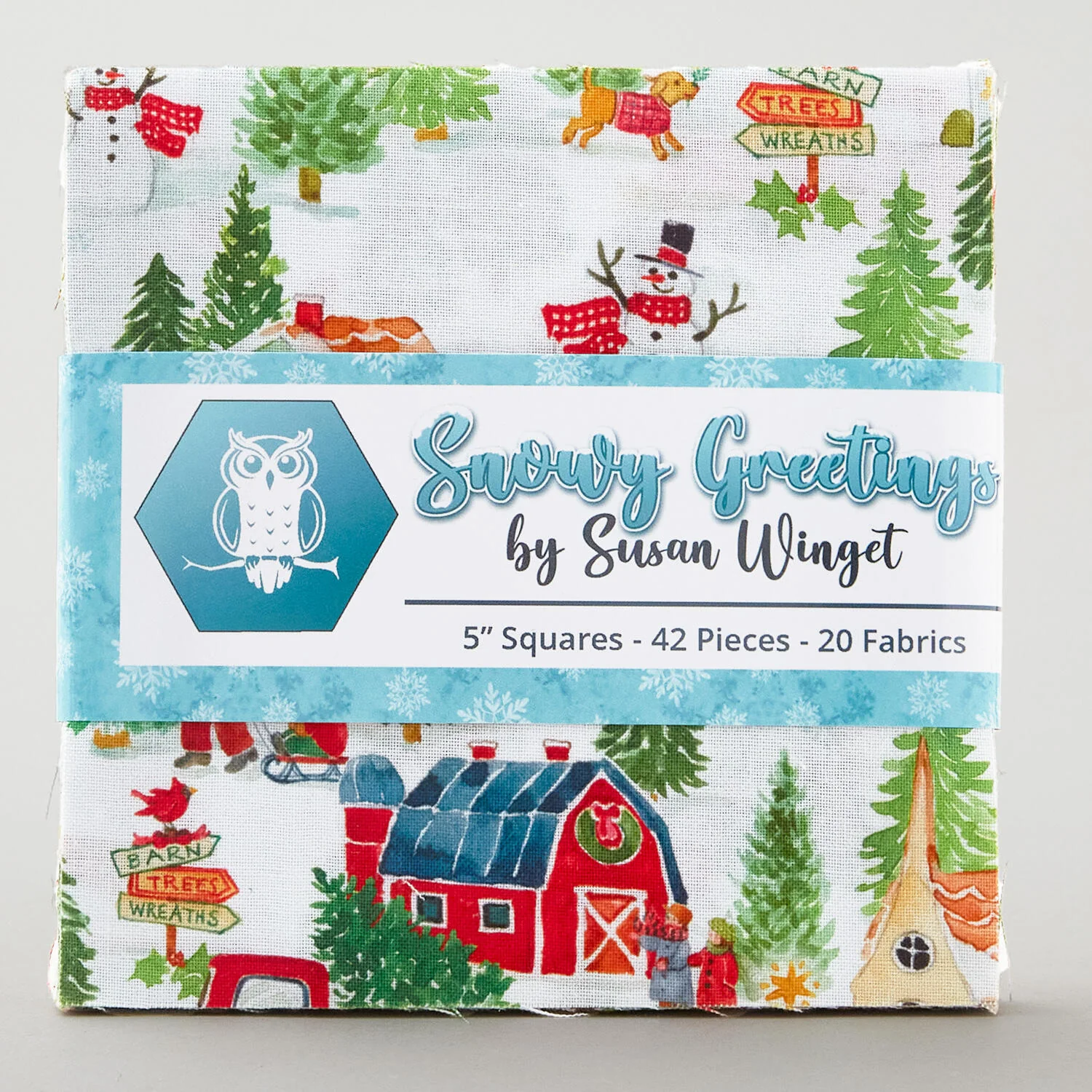 Snowy Greetings 5" Squares - Image 2