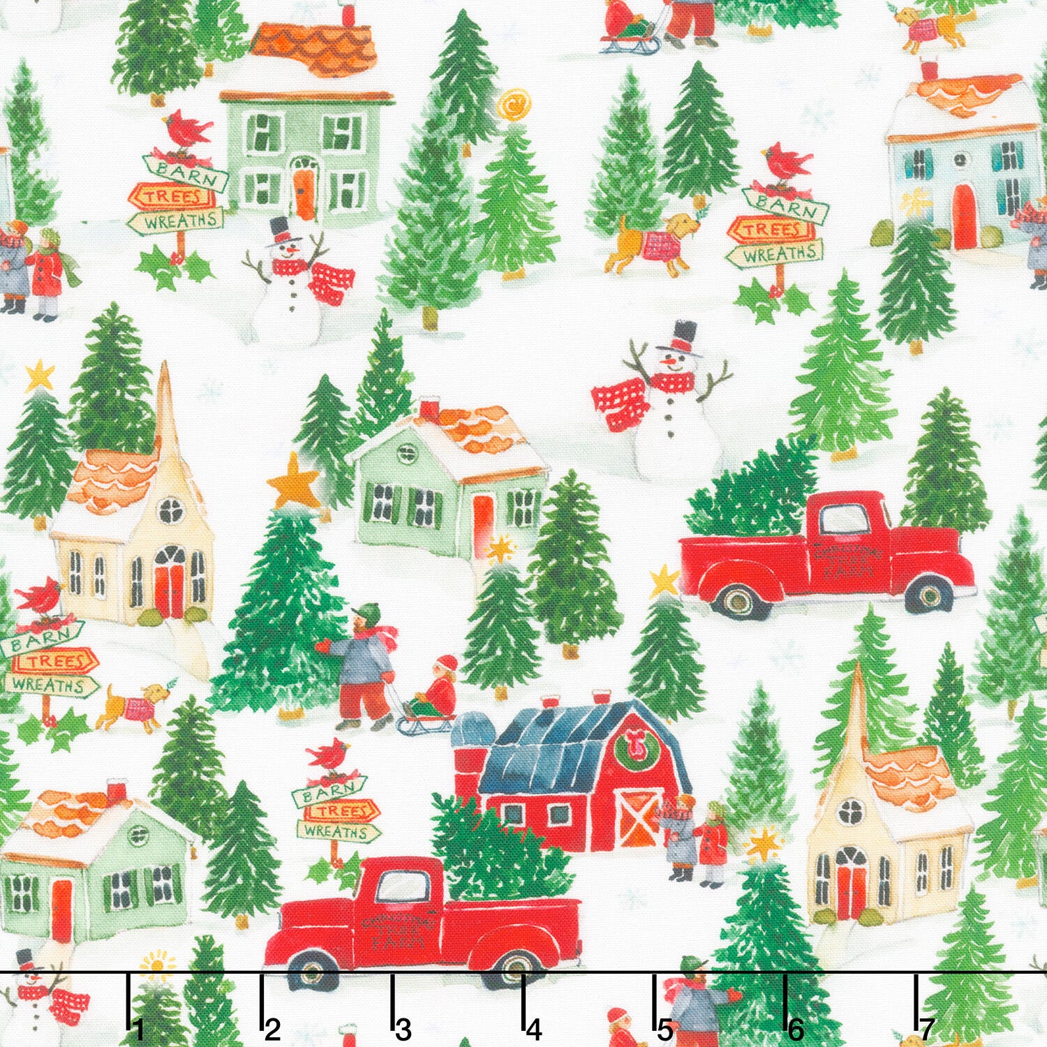 Snowy Greetings - Scenic Multi Yardage