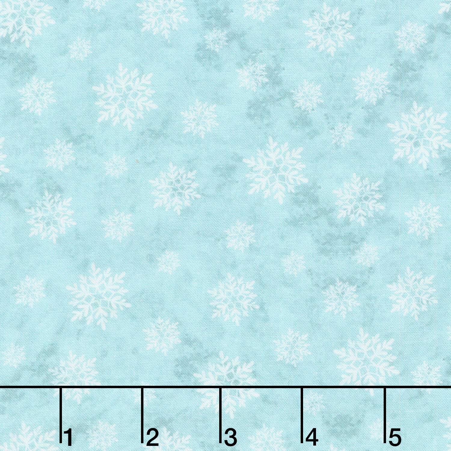 Snowy Greetings - Snowflakes Blue Yardage