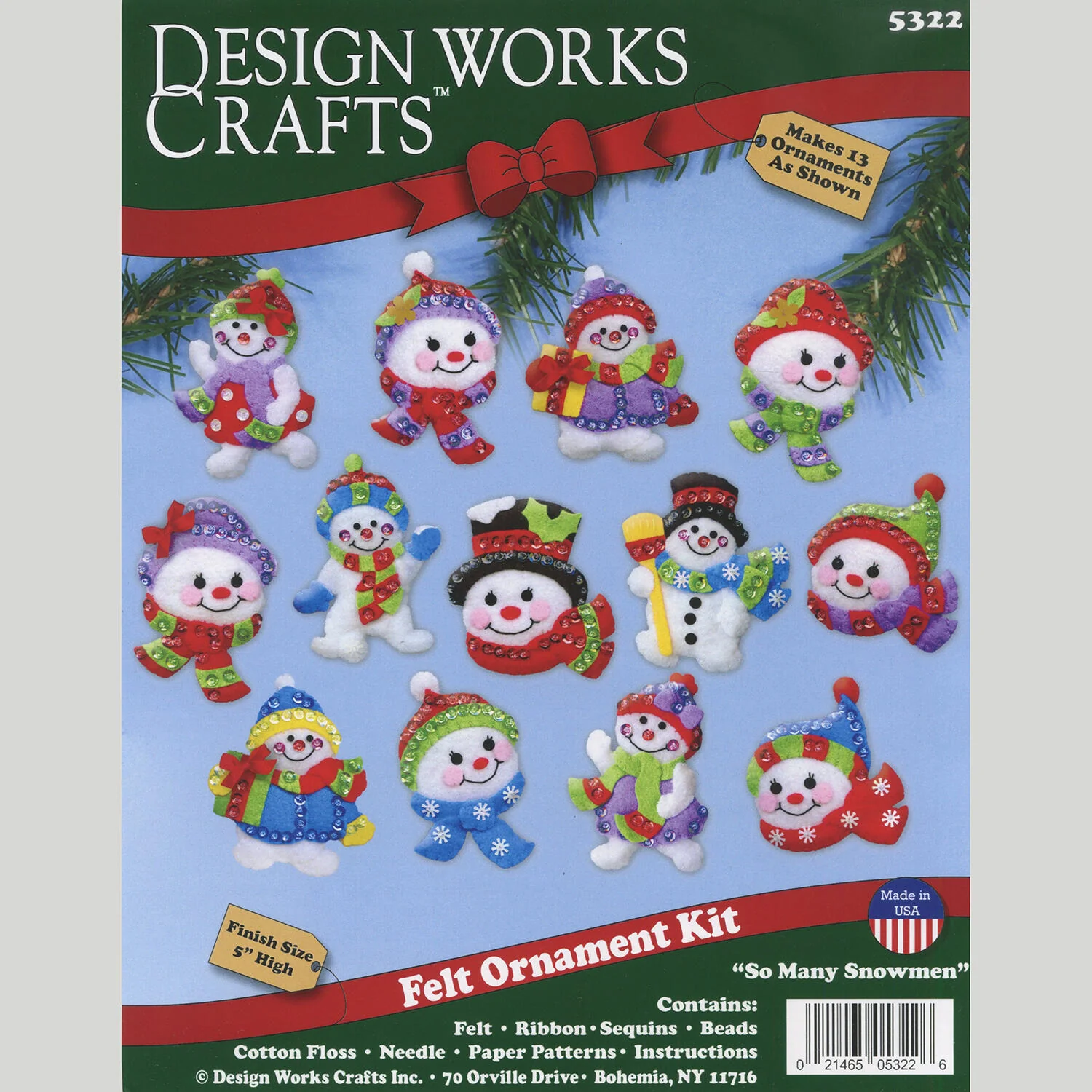 So Many Snowmen Felt Ornaments Kit - Image 3