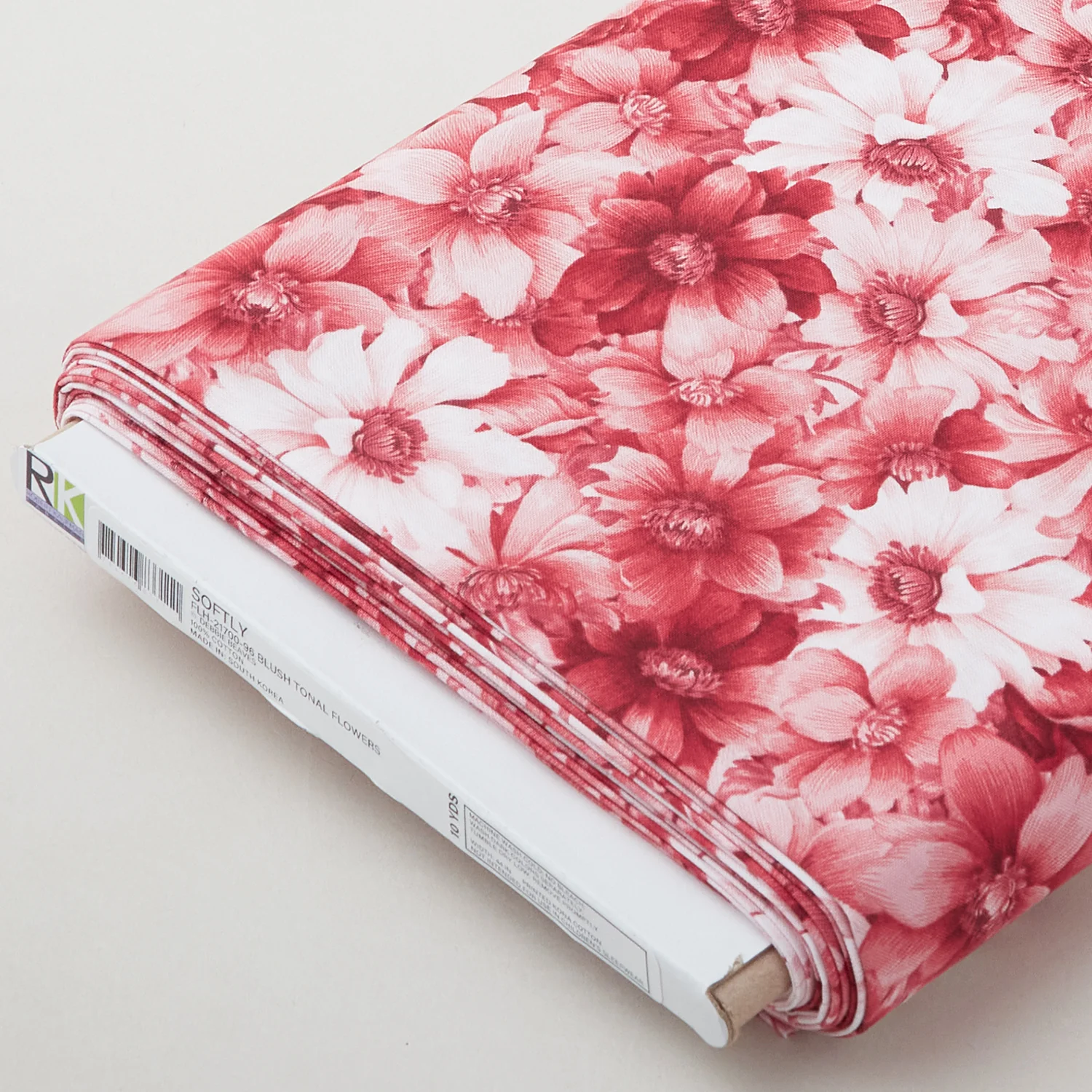 Softly - Blush Tonal Flowers 10 Yard Bolt