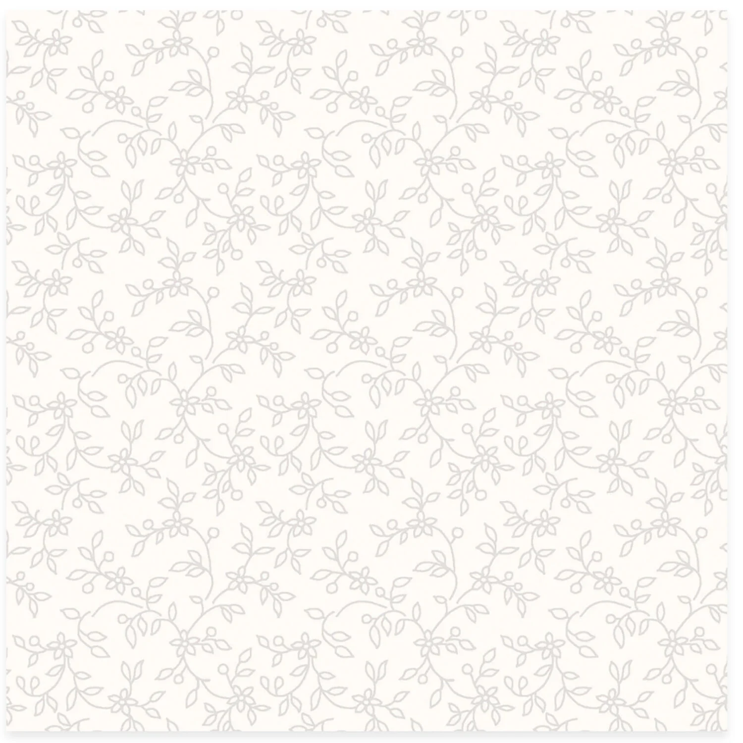 Solitaire Whites - Soft White Lacy Vines 8 Yard Bolt - Image 3