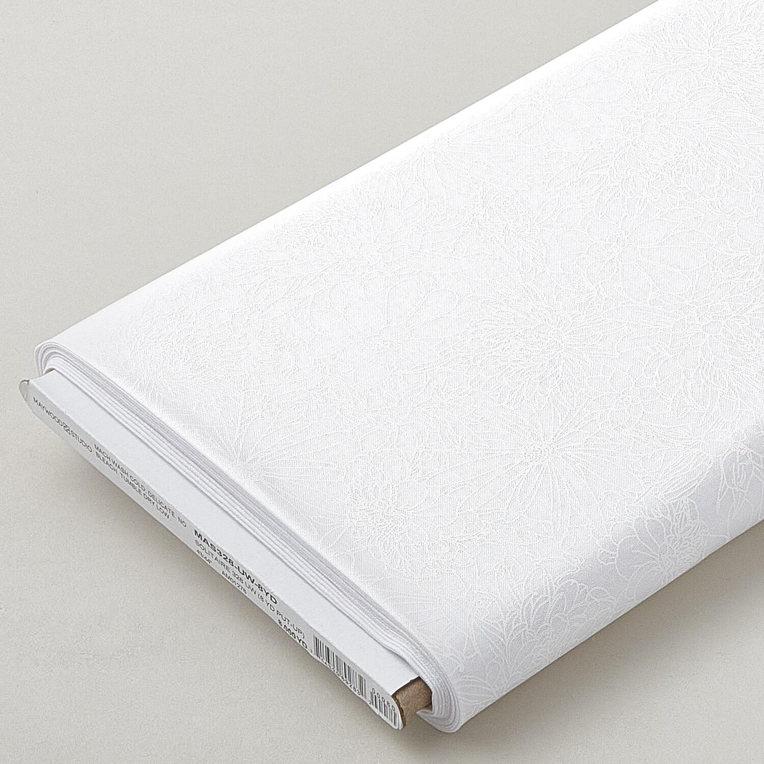 Solitaire Whites - Ultra White Blossom 8 Yard Bolt - Image 2