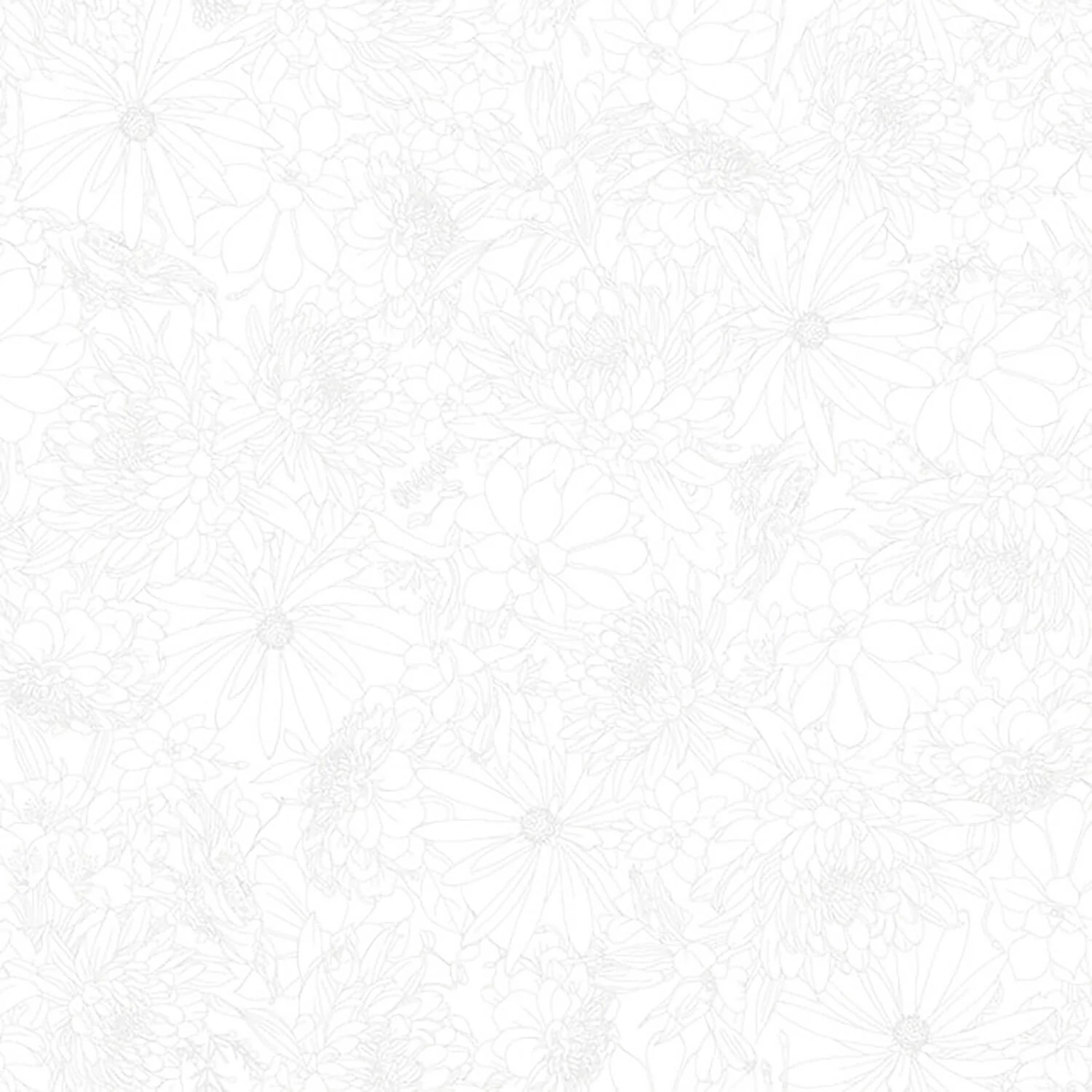 Solitaire Whites - Ultra White Blossom 8 Yard Bolt - Image 3