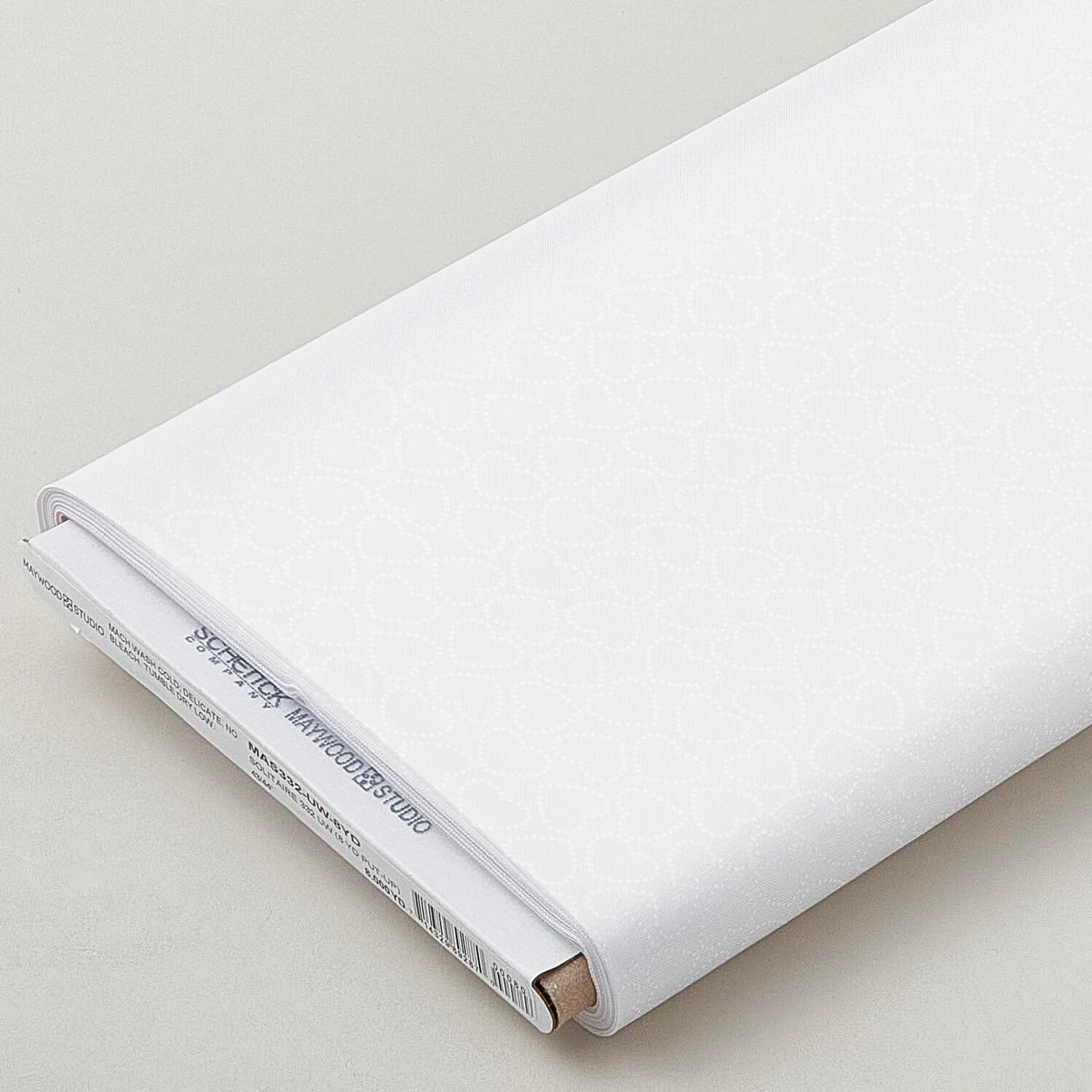 Solitaire Whites - Ultra White Hearts 8 Yard Bolt - Image 2
