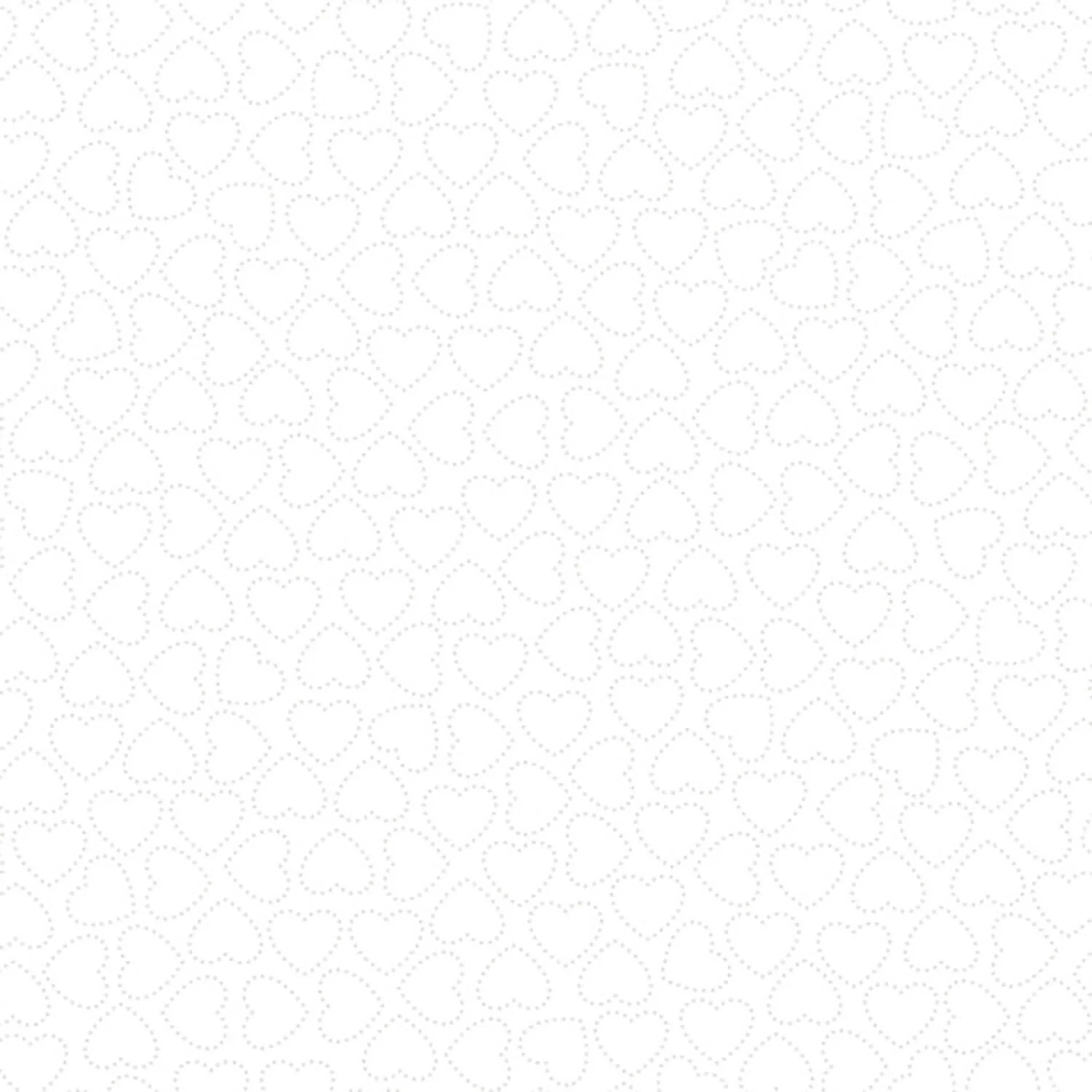 Solitaire Whites - Ultra White Hearts 8 Yard Bolt - Image 3