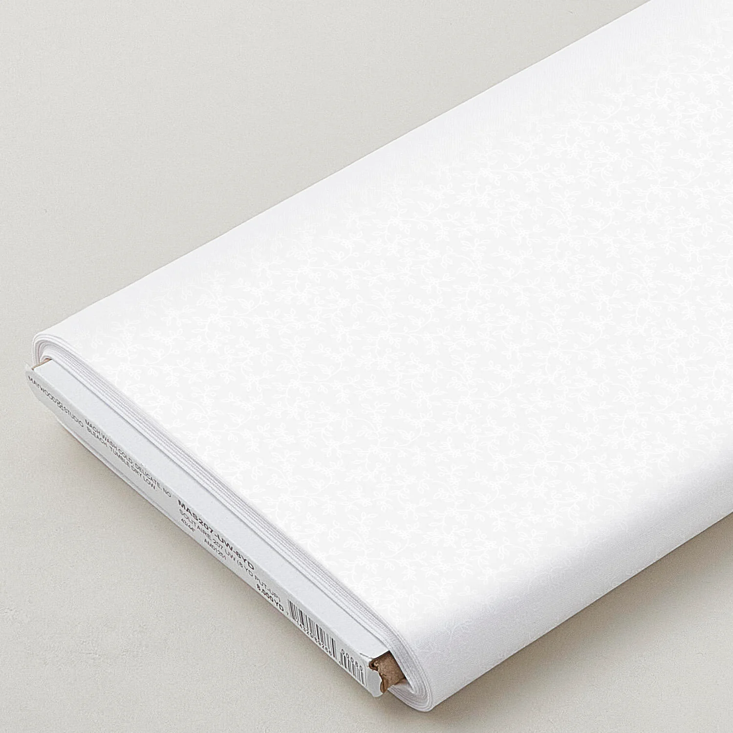 Solitaire Whites - Ultra White Lacy Vines 8 Yard Bolt - Image 2