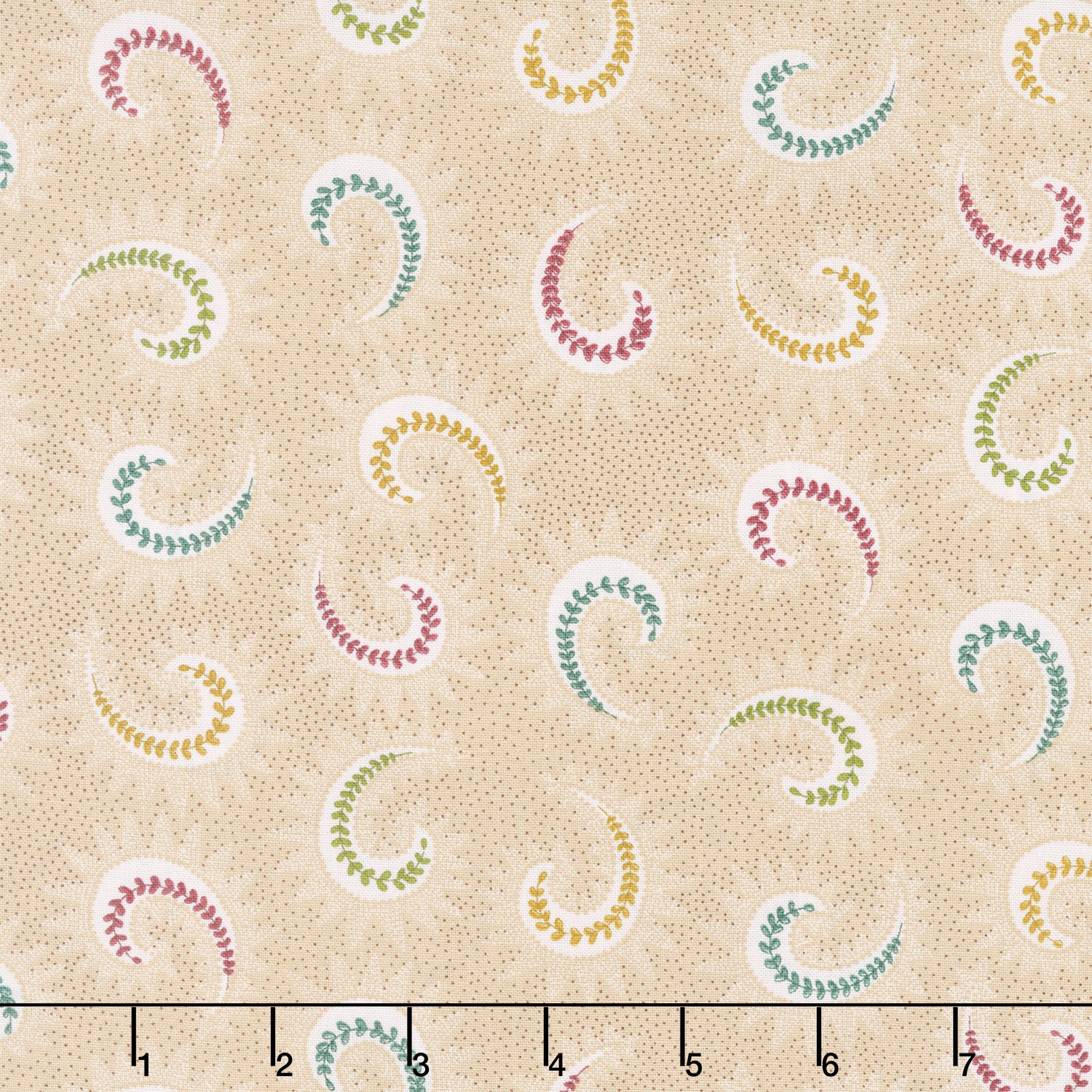 Spiced Favorites - Stylized Paisley Toast 108" Wide Backing