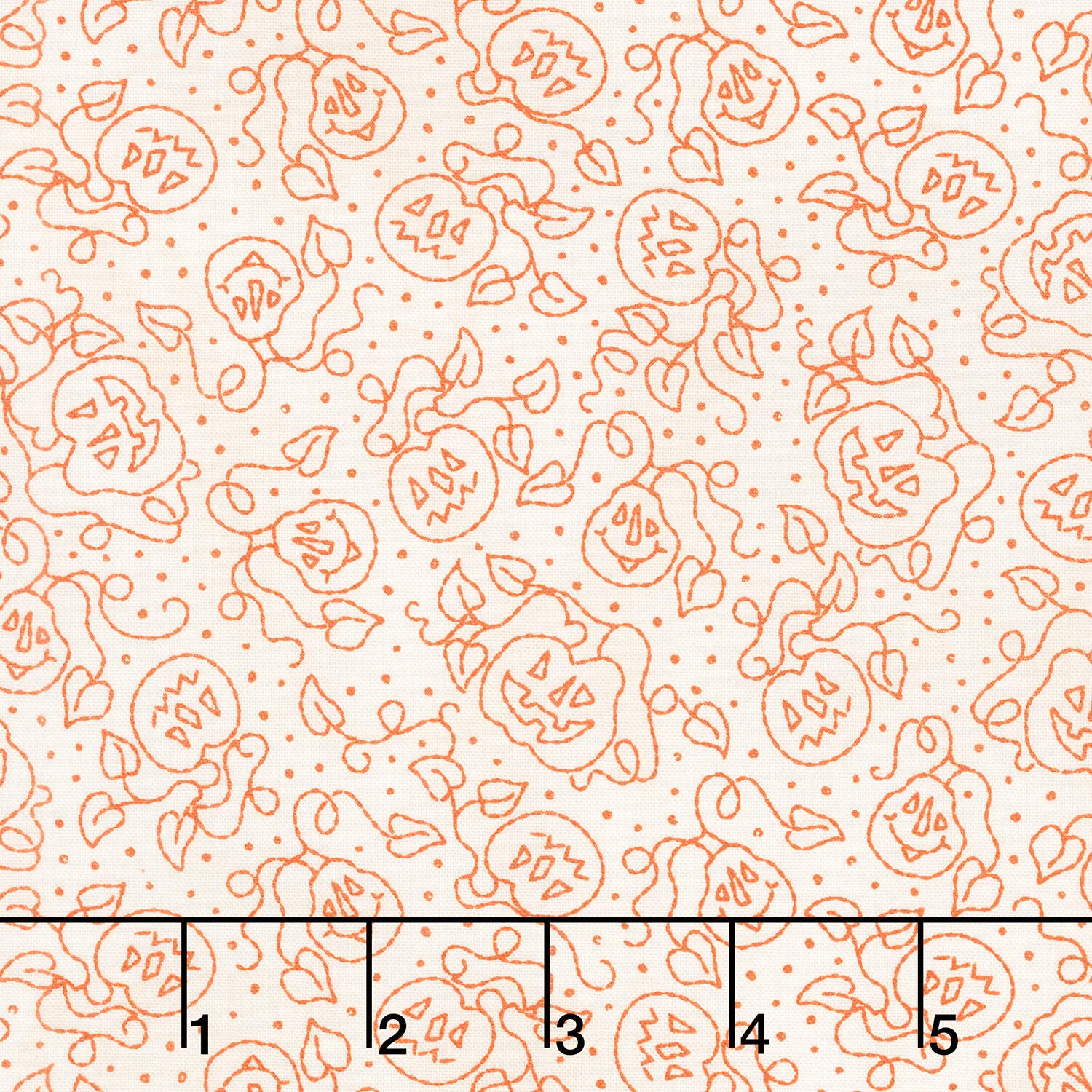 Spooky Stitches - Pumpkins Cream Yardage