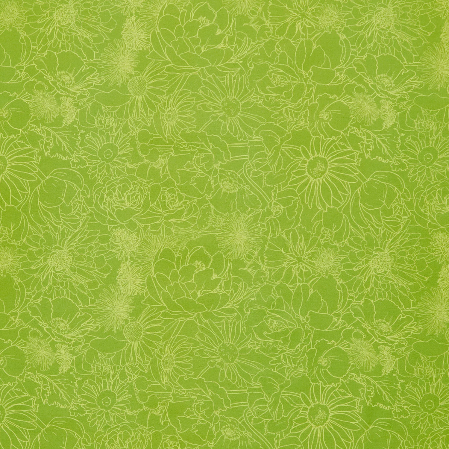 Spring Dreams - Garden Sketch Grass Yardage