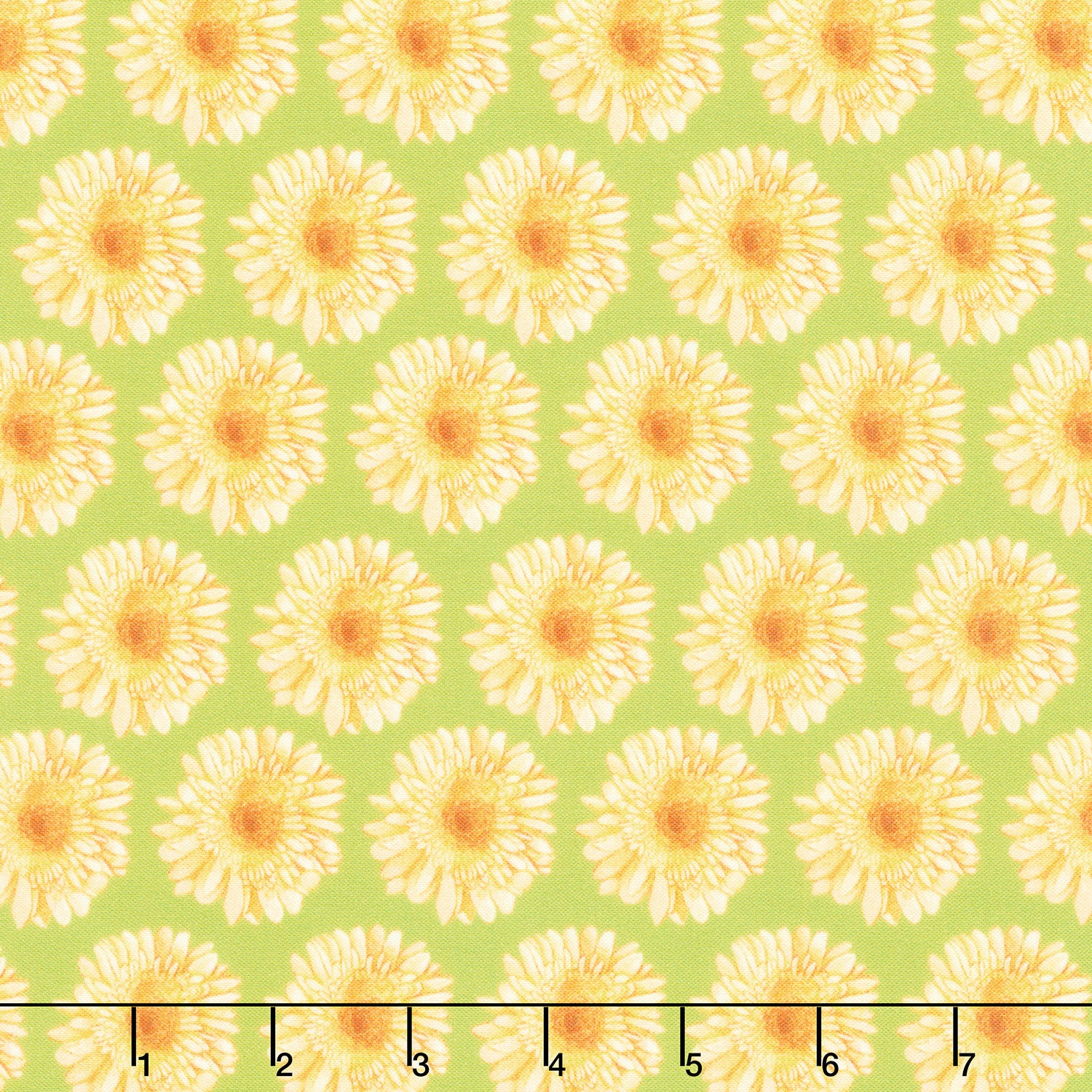 Spring Dreams - Mod Daisy Spring Green Yardage