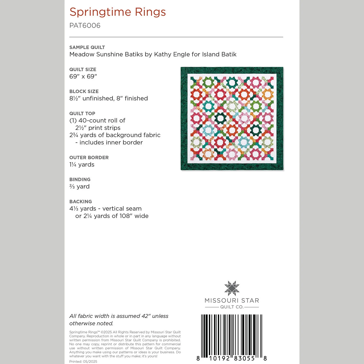 Springtime Rings Quilt Pattern by Missouri Star - Image 2