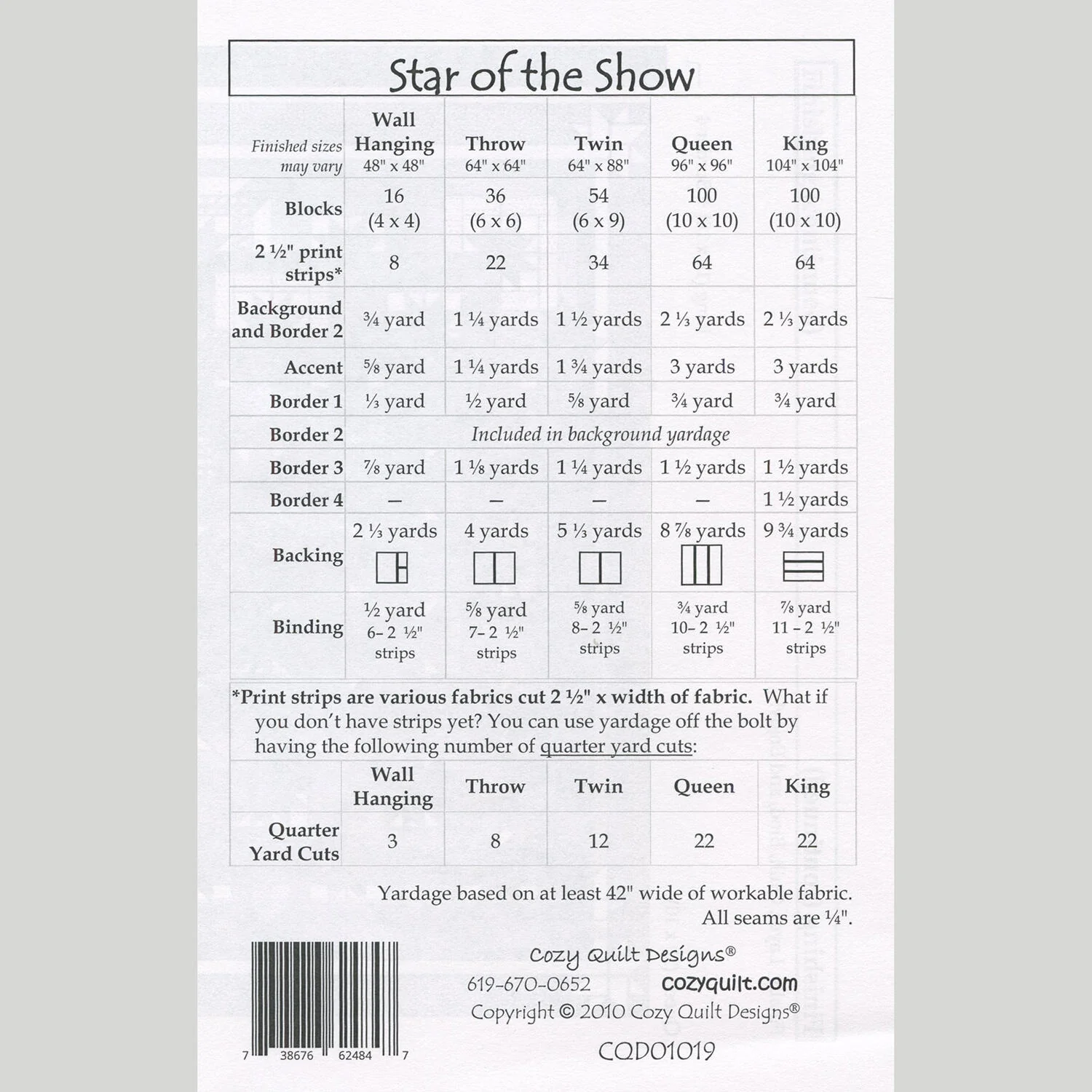 Star of the Show Quilt Pattern - Image 2