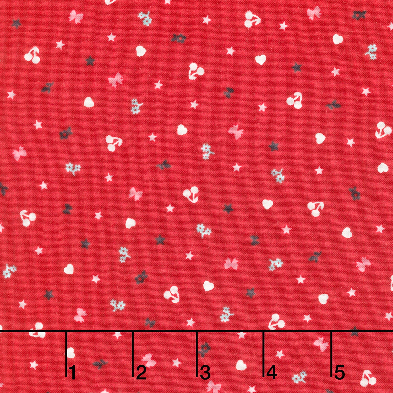 Star Spangled Beauty - Teeny Tinys Red Yardage