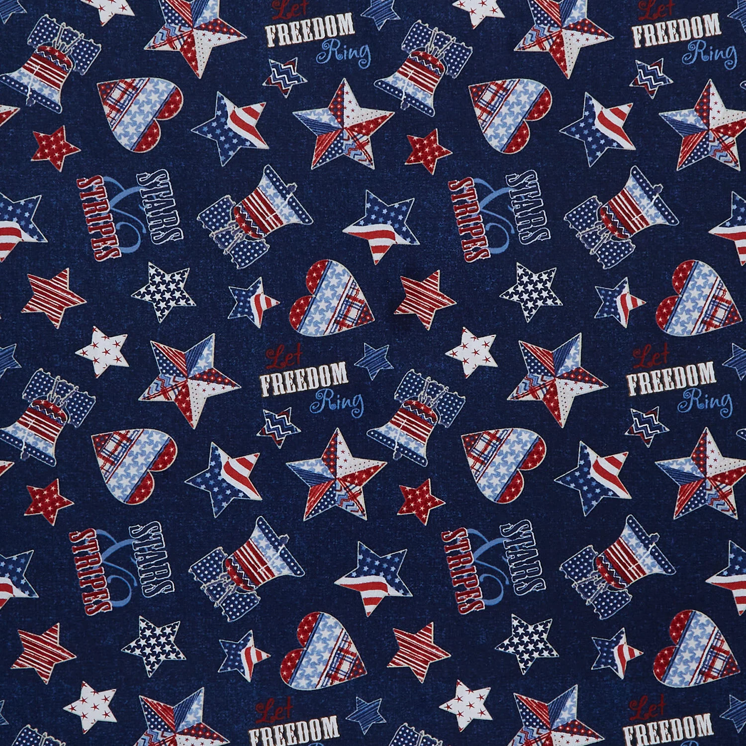 Stars Of Valor - Patriotic Toss Navy Yardage