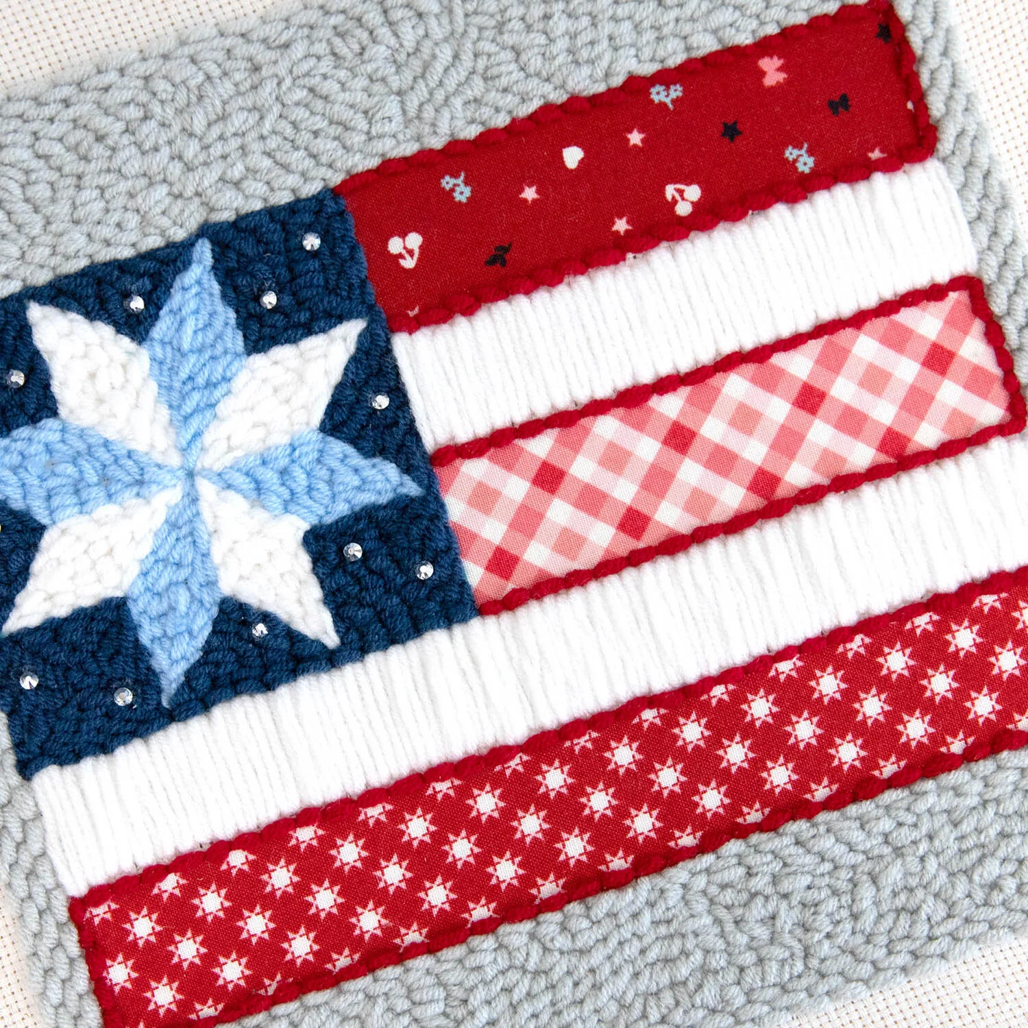 Stars & Stripes Forever Punch Needle Frame Kit - Image 2