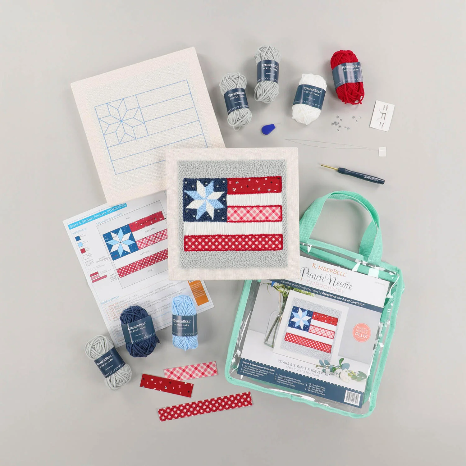 Stars & Stripes Forever Punch Needle Frame Kit - Image 3