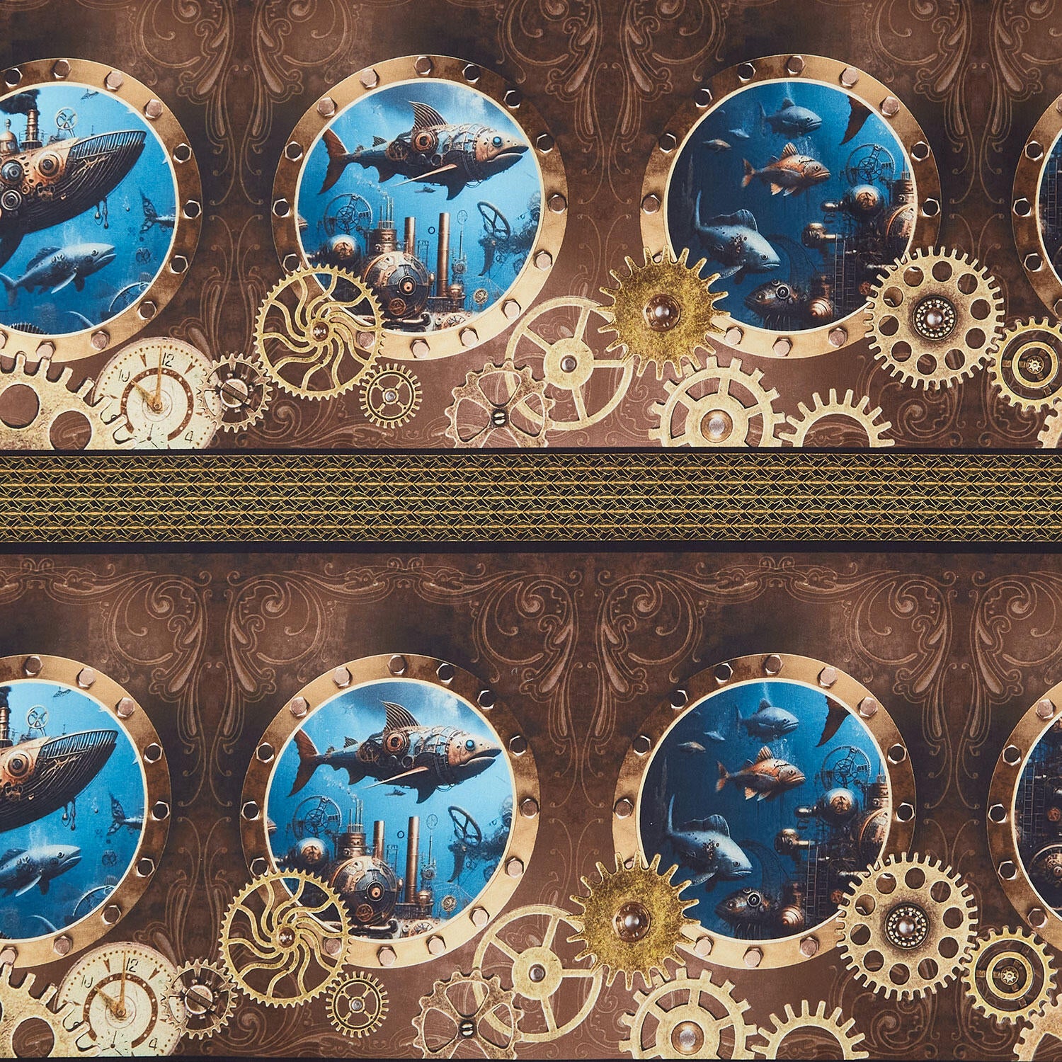 Steampunk Menagerie - Border Multi Yardage