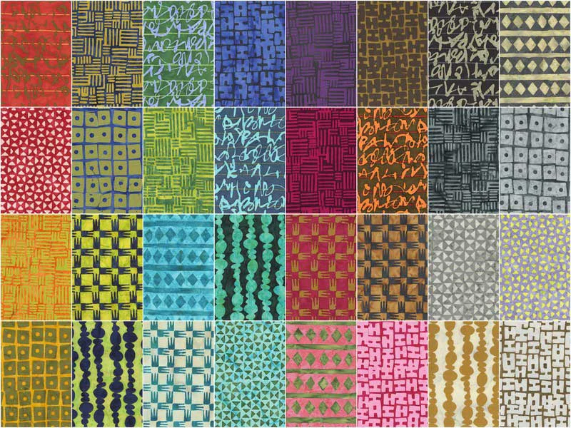 Stenographer's Notebook Batiks 2 1/2" Strips - Image 3