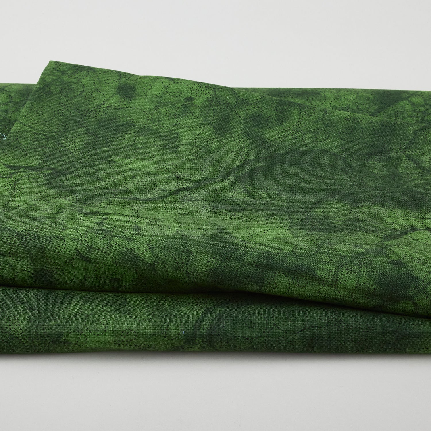 Stitch - Printed Stitches Green 108" Wide 3 Yard Cut